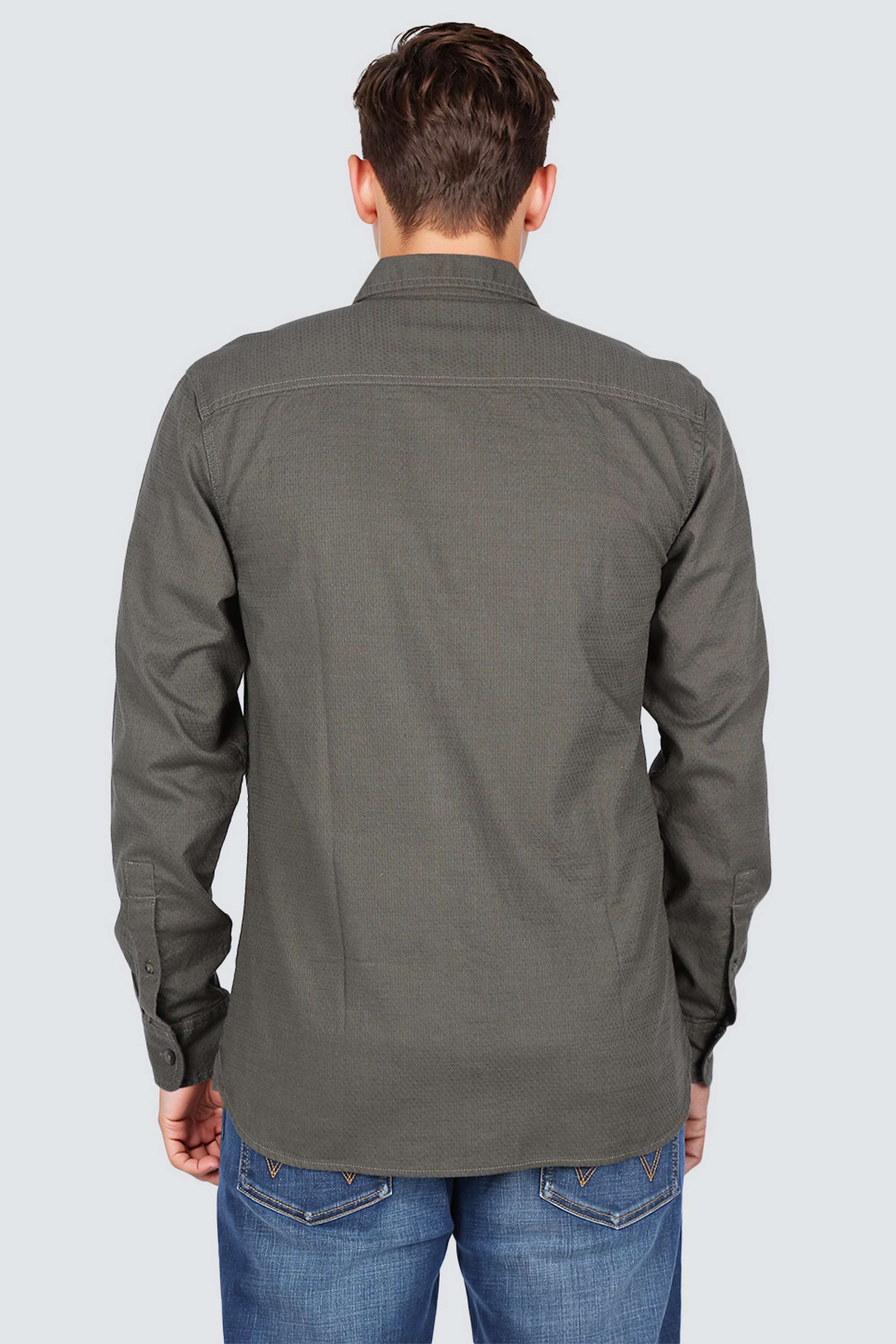 Solid-Collared-Cotton-Men-s-Casual-Wear-Shirt