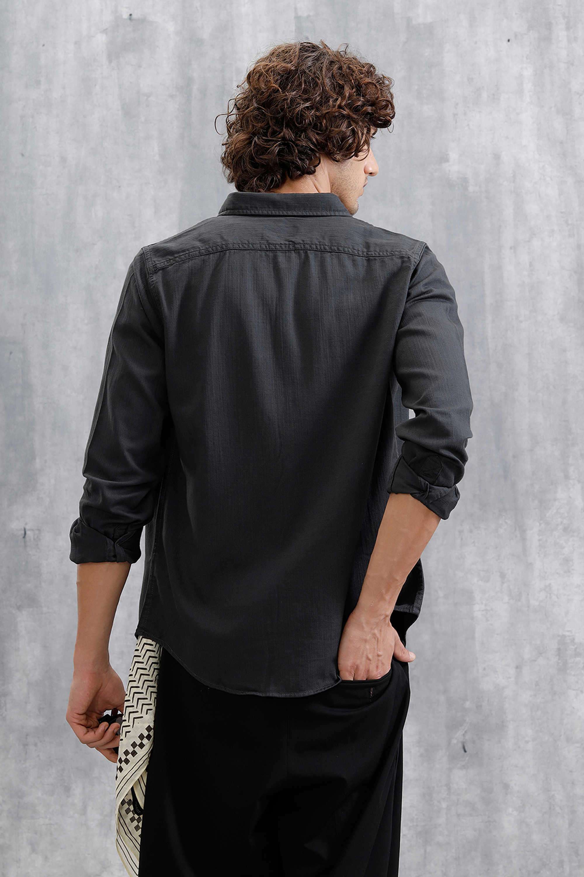 Solid-Cotton-Slim-Fit-Men-s-Casual-Wear-Shirt