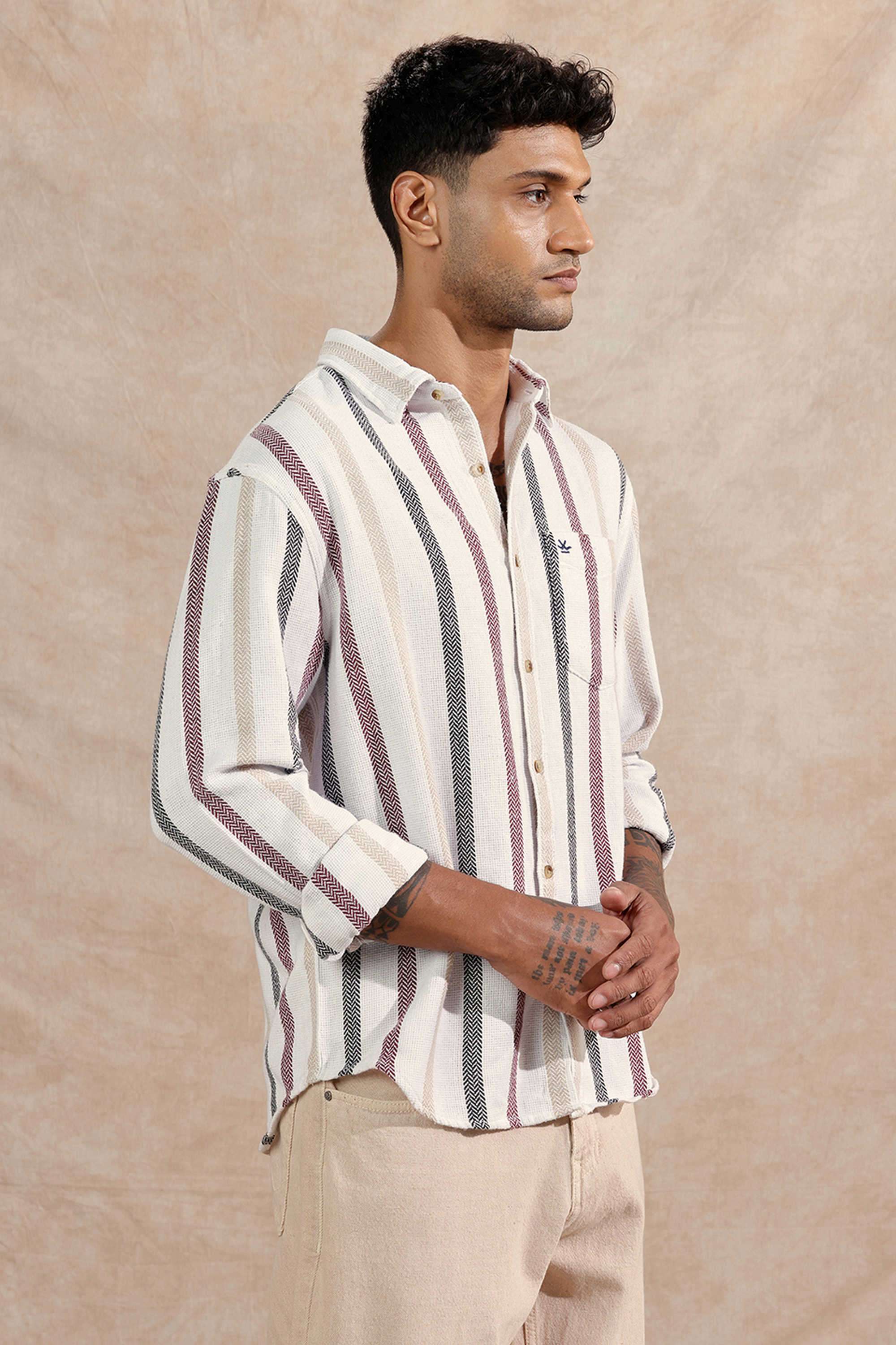 Stripes-Cotton-Relaxed-Fit-Men-s-Casual-Wear-Shirt