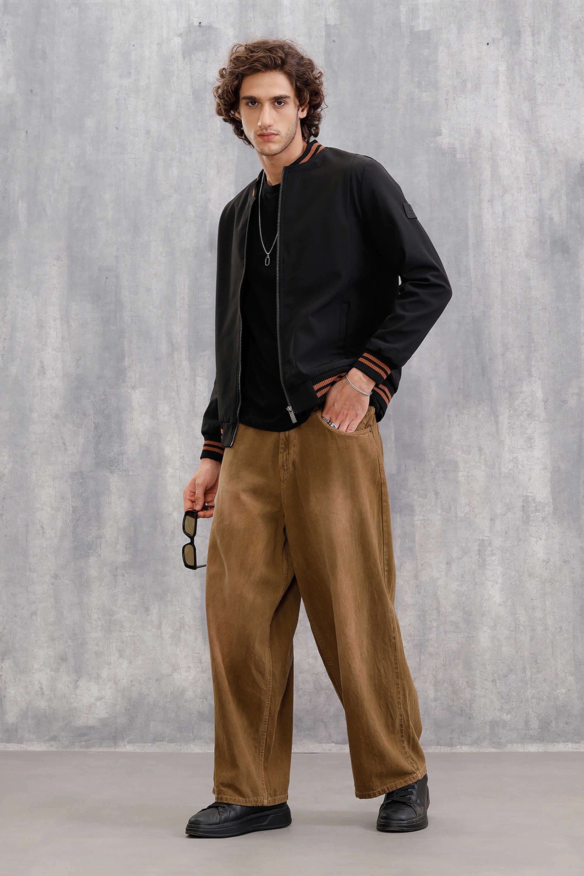 Solid-Polyester-Slim-Fit-Men-s-Casual-Jacket