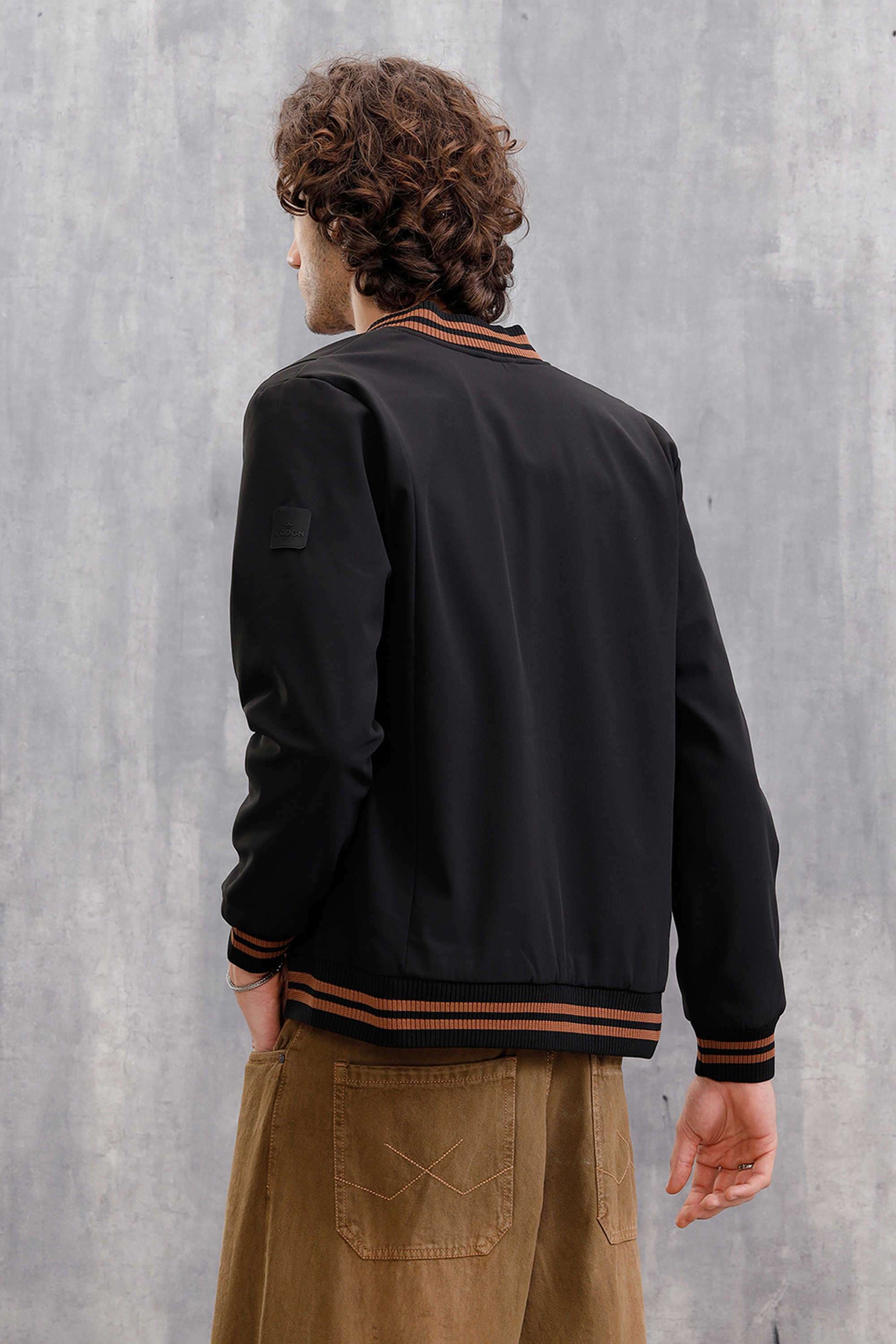 Solid-Polyester-Slim-Fit-Men-s-Casual-Jacket