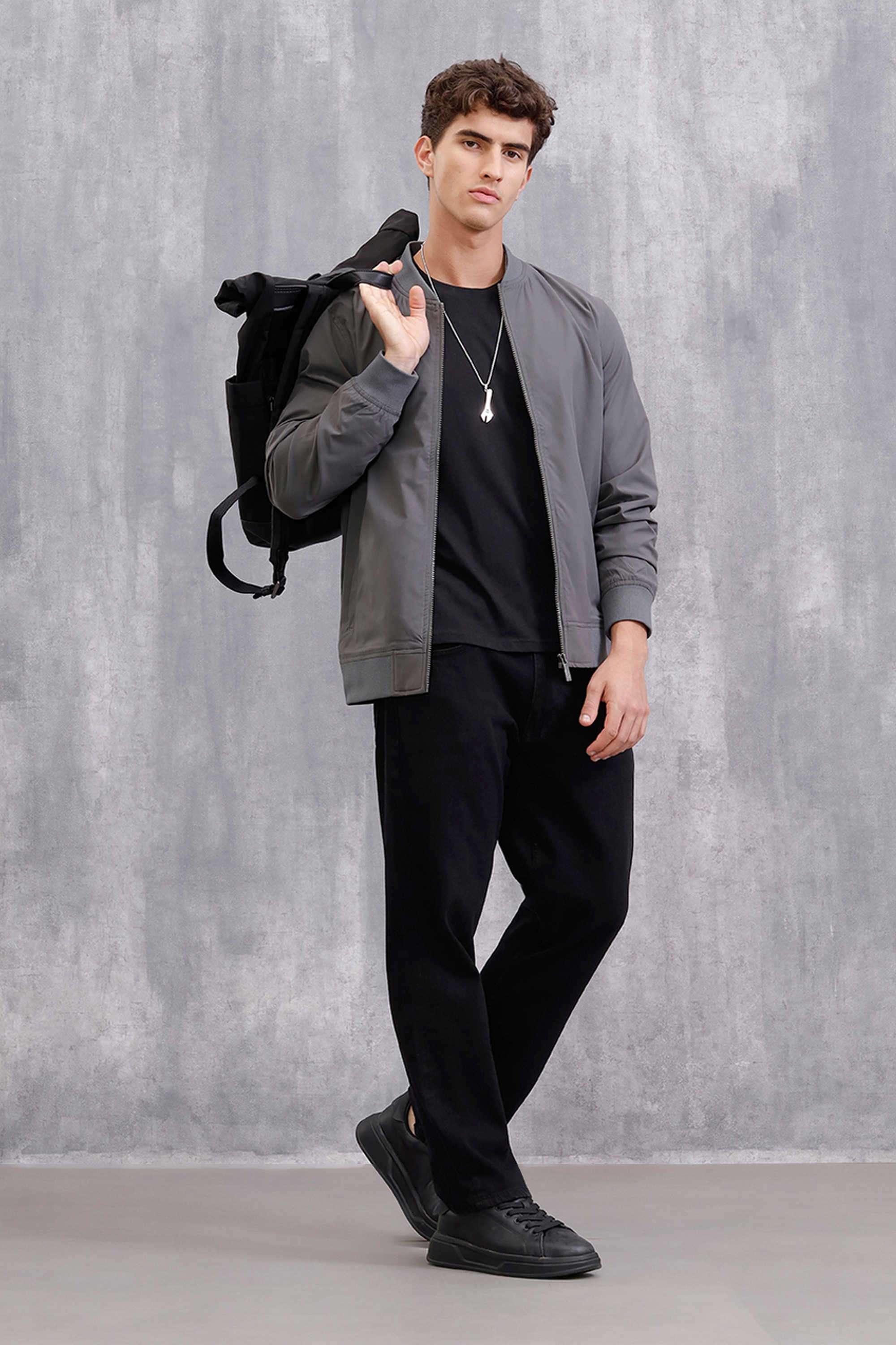 Solid-Polyester-Slim-Fit-Men-s-Casual-Jacket