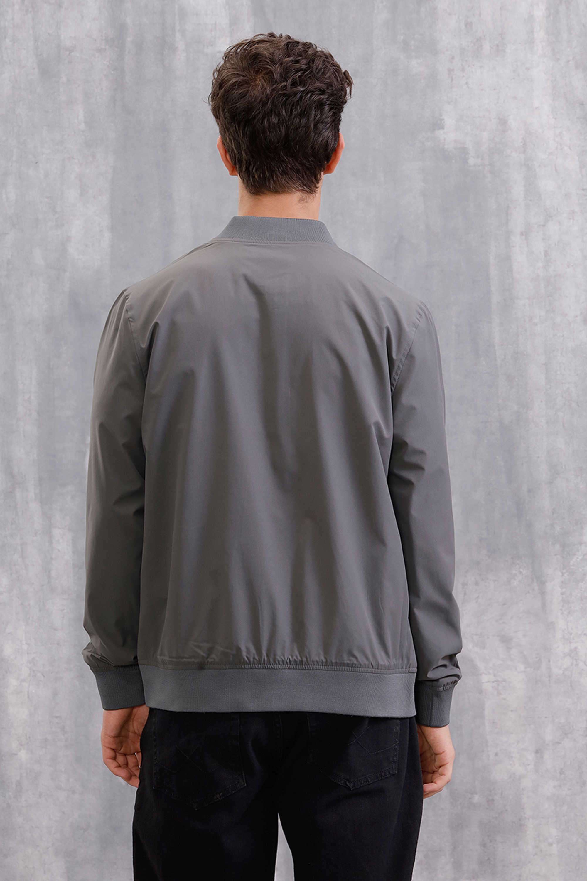 Solid-Polyester-Slim-Fit-Men-s-Casual-Jacket