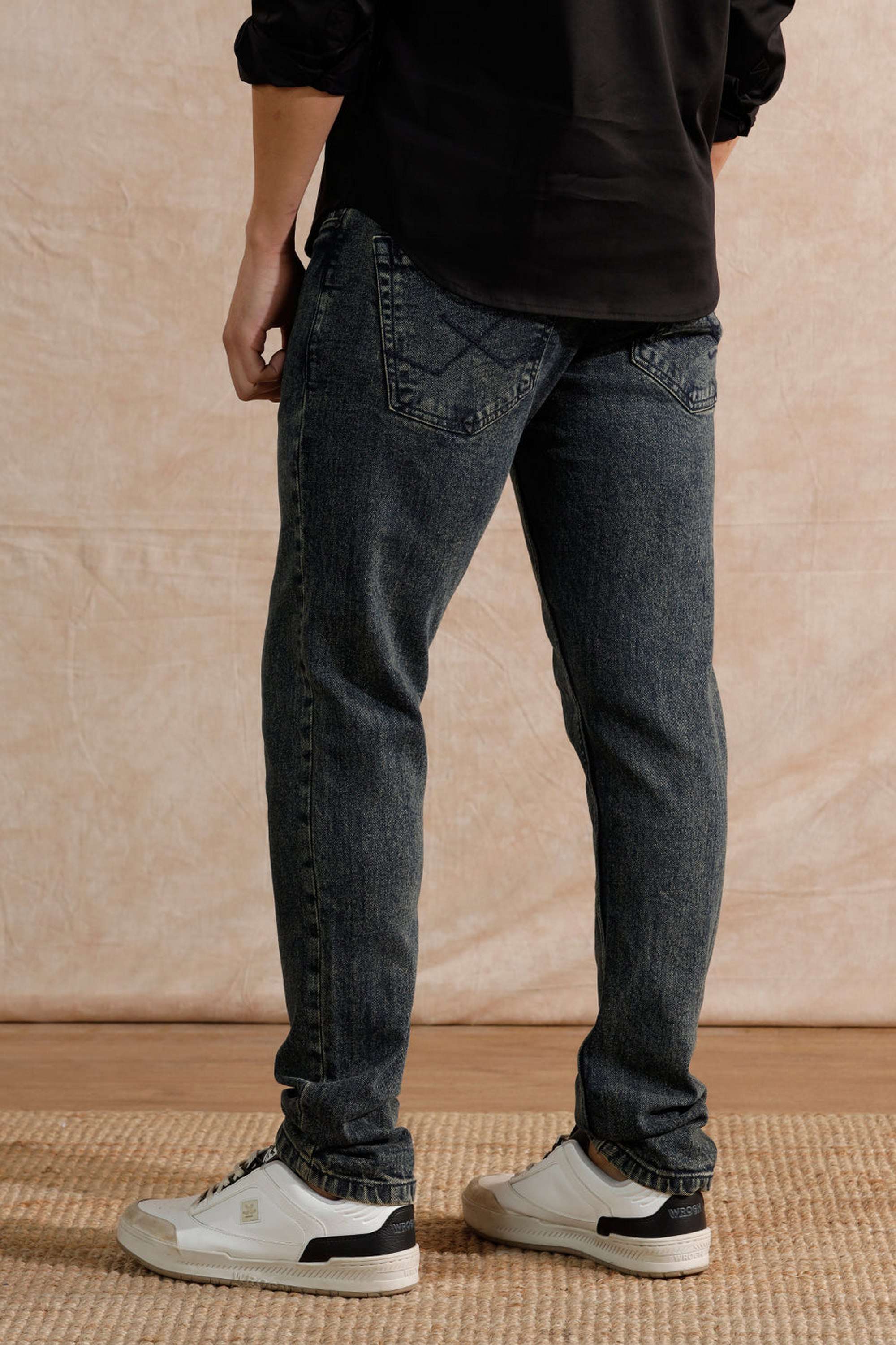 Dark-Wash-Cotton-Tapered-Fit-Men-s-Jeans