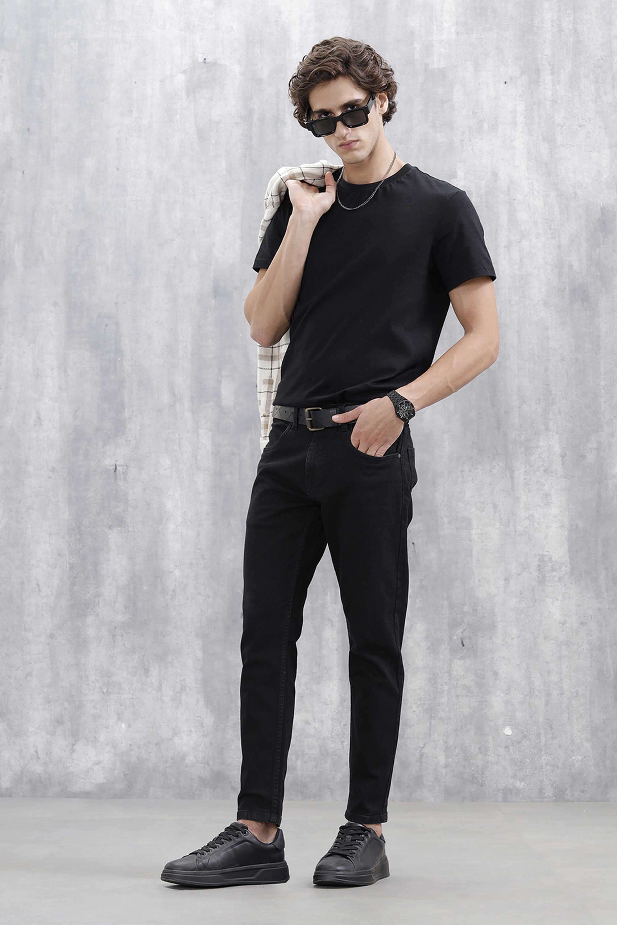 Solid-Cotton-Super-Skinny-Fit-Men-s-Jeans