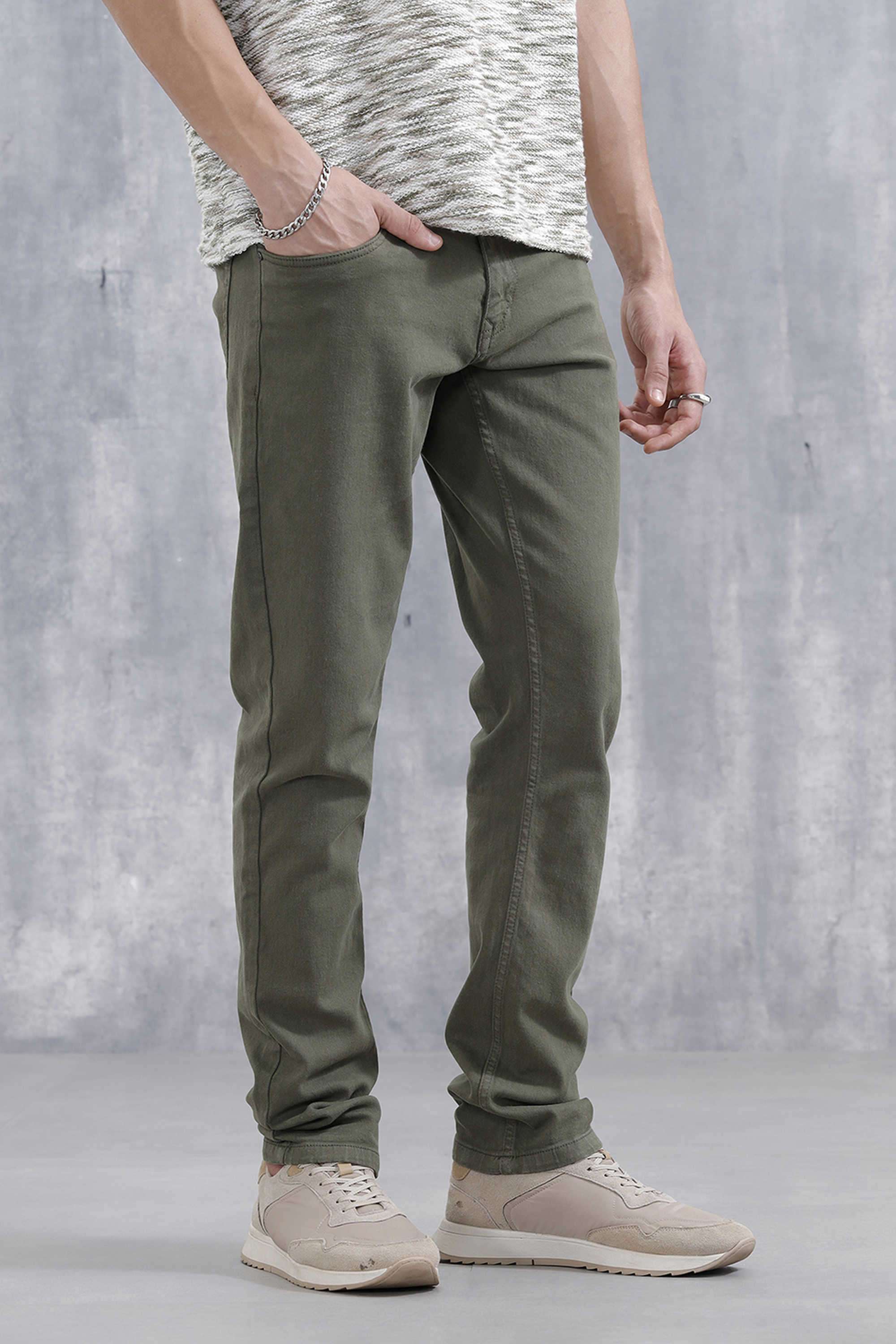 Solid-Cotton-Slim-Fit-Men-s-Jeans