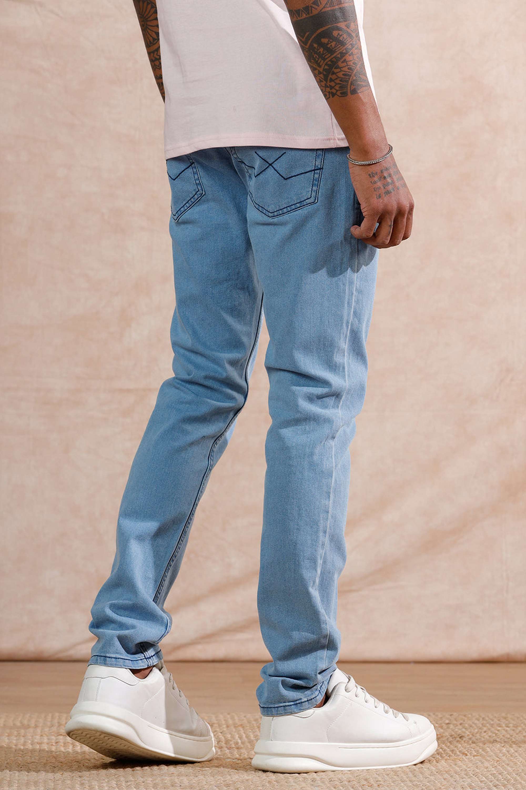 Light-Wash-Cotton-Slim-Fit-Men-s-Jeans