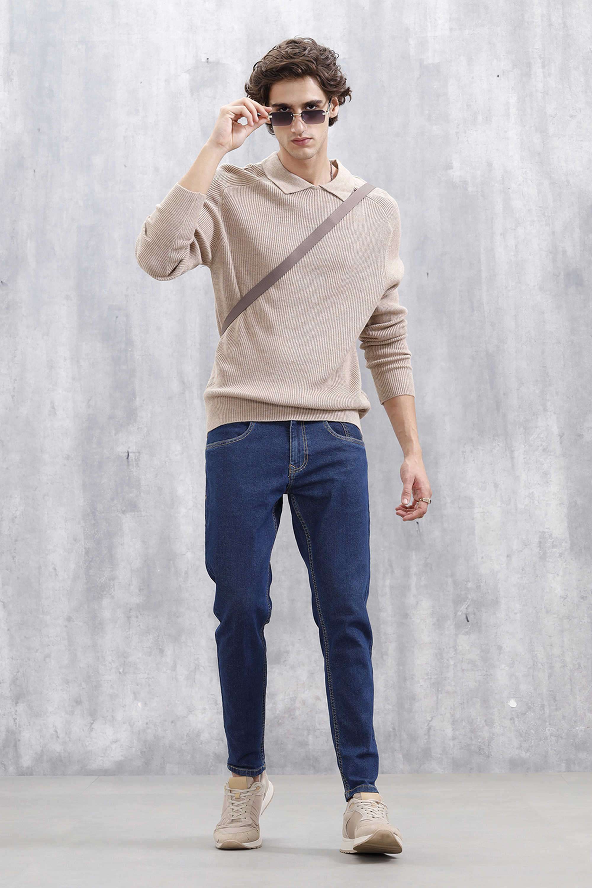 Solid-Cotton-Super-Skinny-Fit-Men-s-Jeans