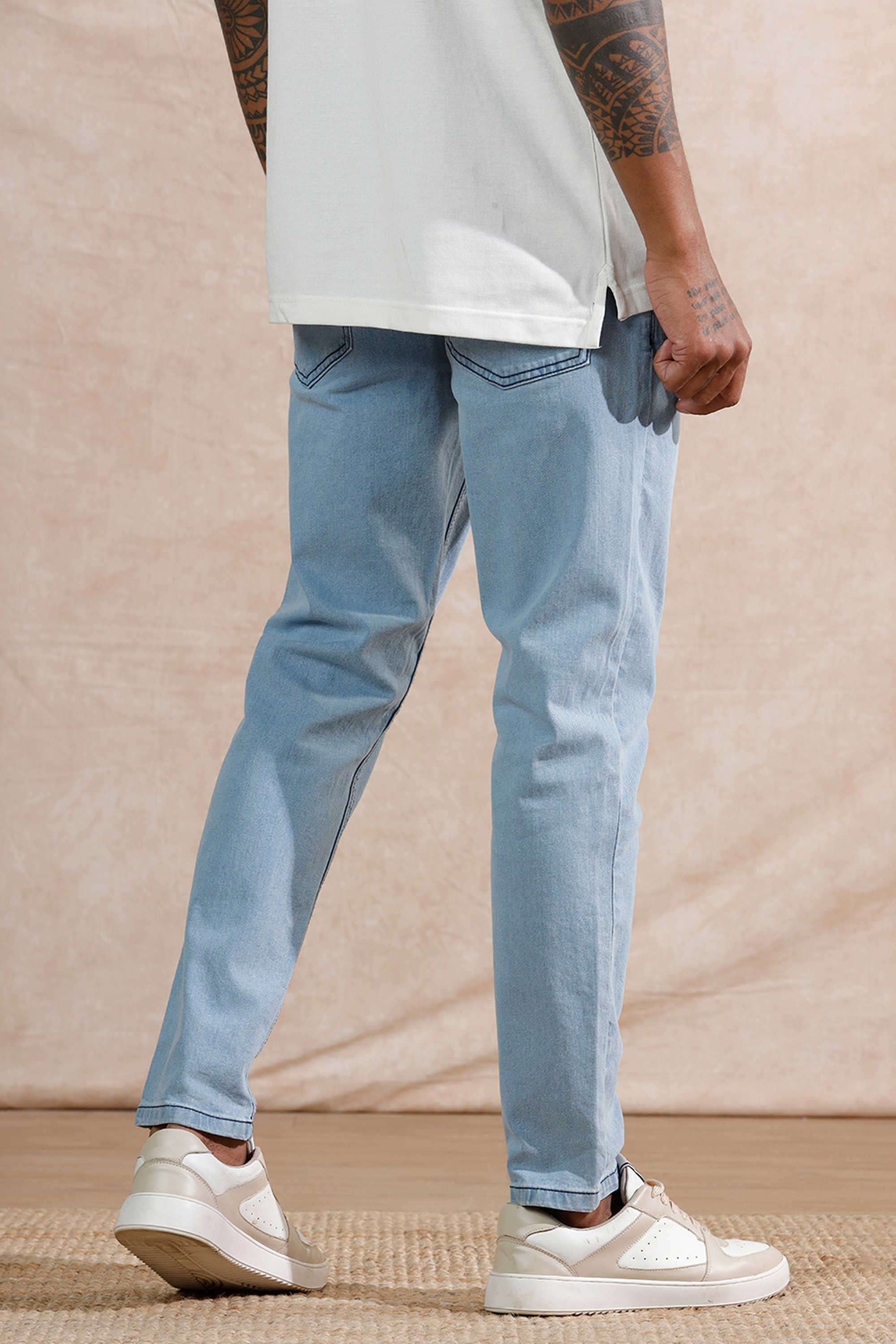 Light-Wash-Cotton-Super-Skinny-Fit-Men-s-Jeans