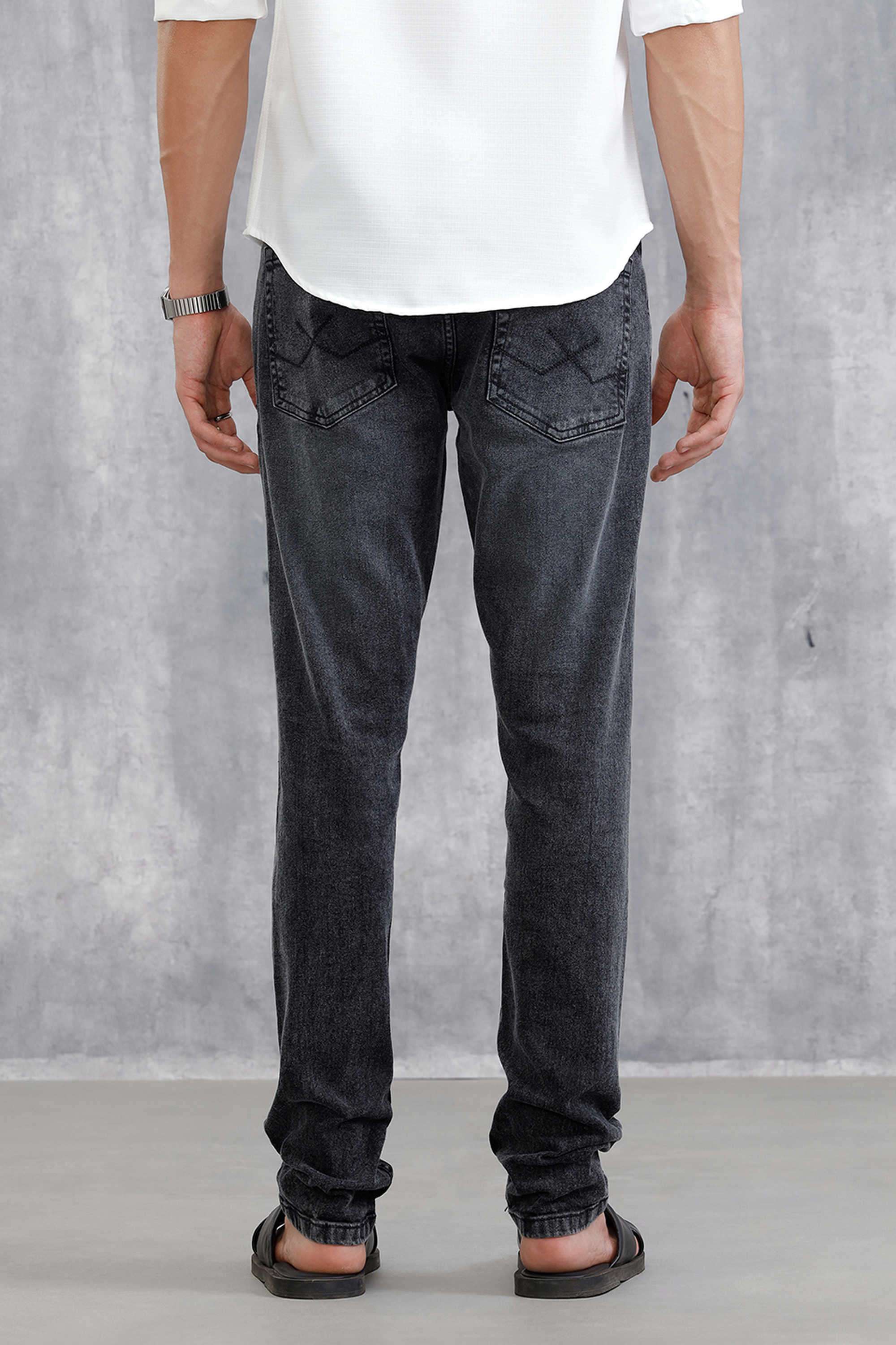 Solid-Cotton-Slim-Fit-Men-s-Jeans