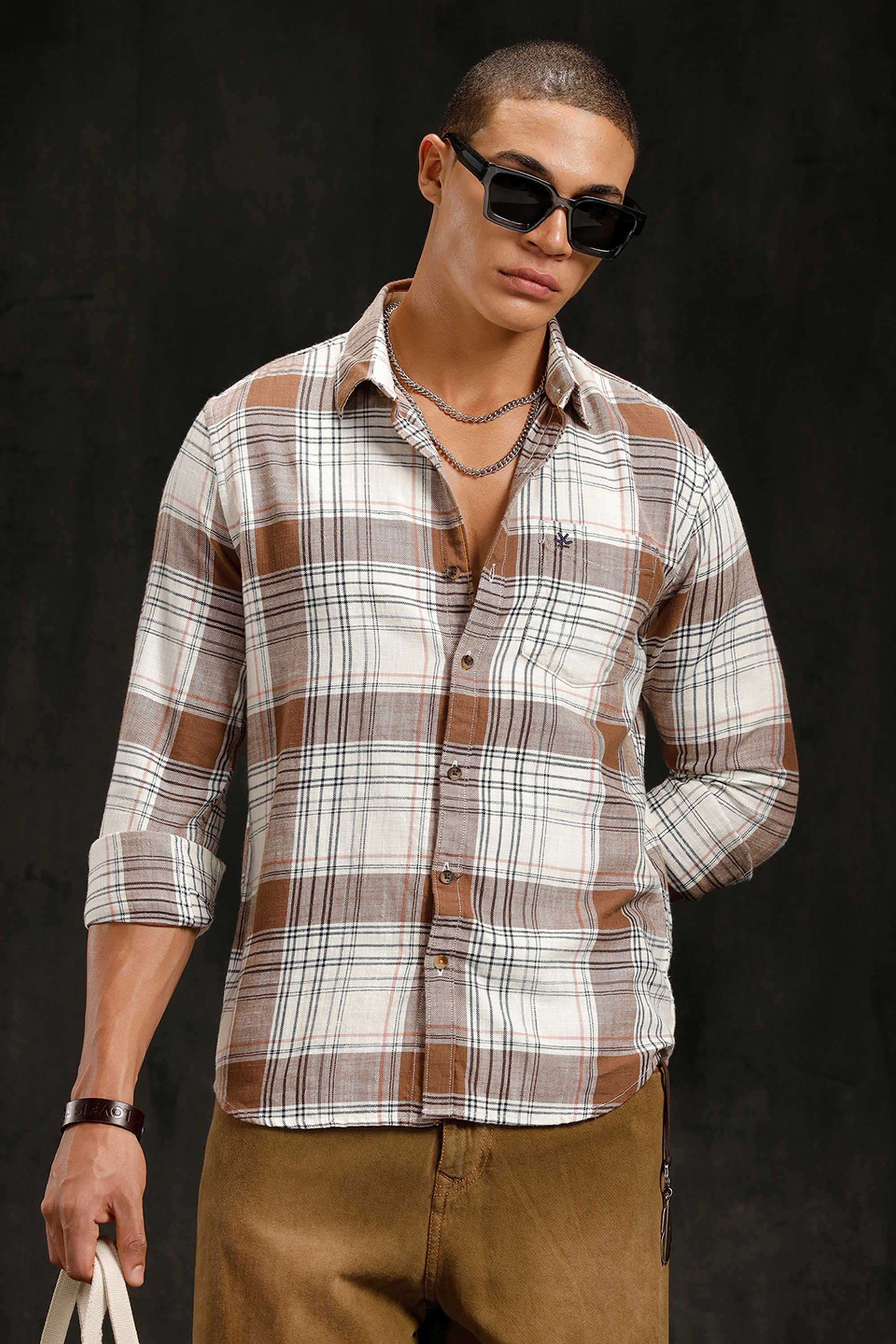 Checks-Cotton-Slim-Fit-Men-s-Casual-Wear-Shirt