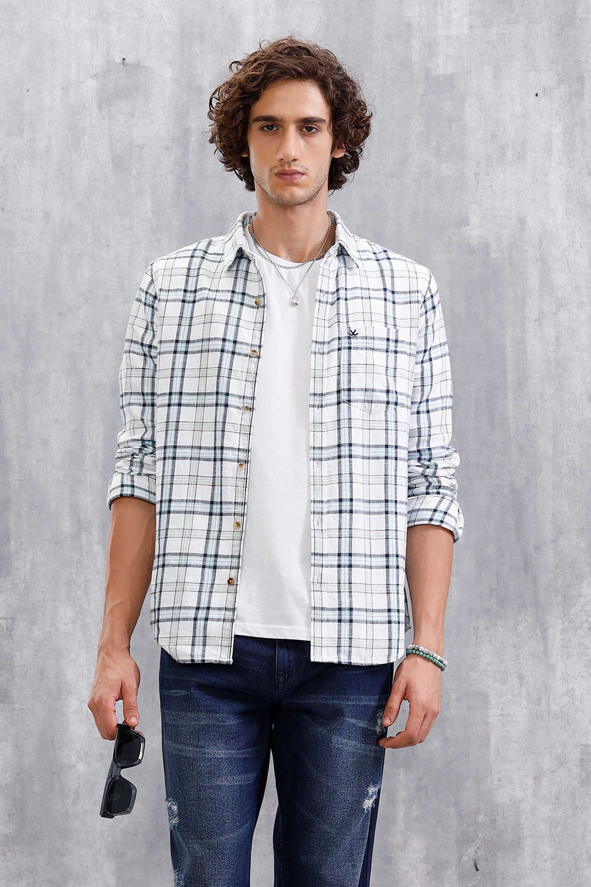 Checks-Cotton-Slim-Fit-Men-s-Casual-Wear-Shirt