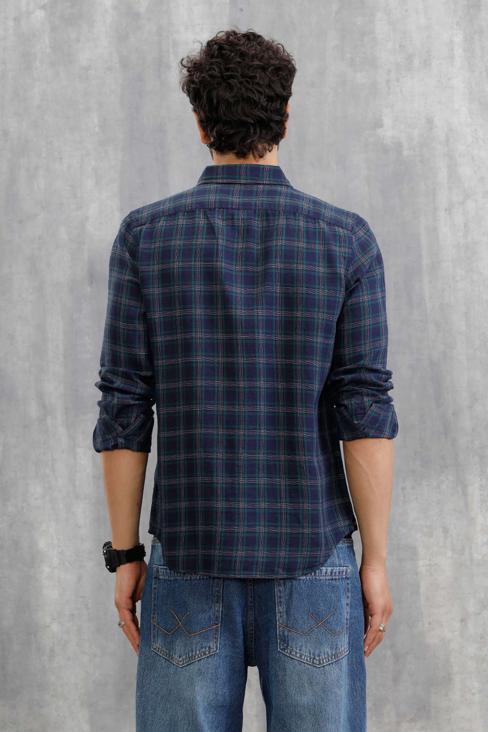 Checks-Cotton-Slim-Fit-Men-s-Casual-Wear-Shirt