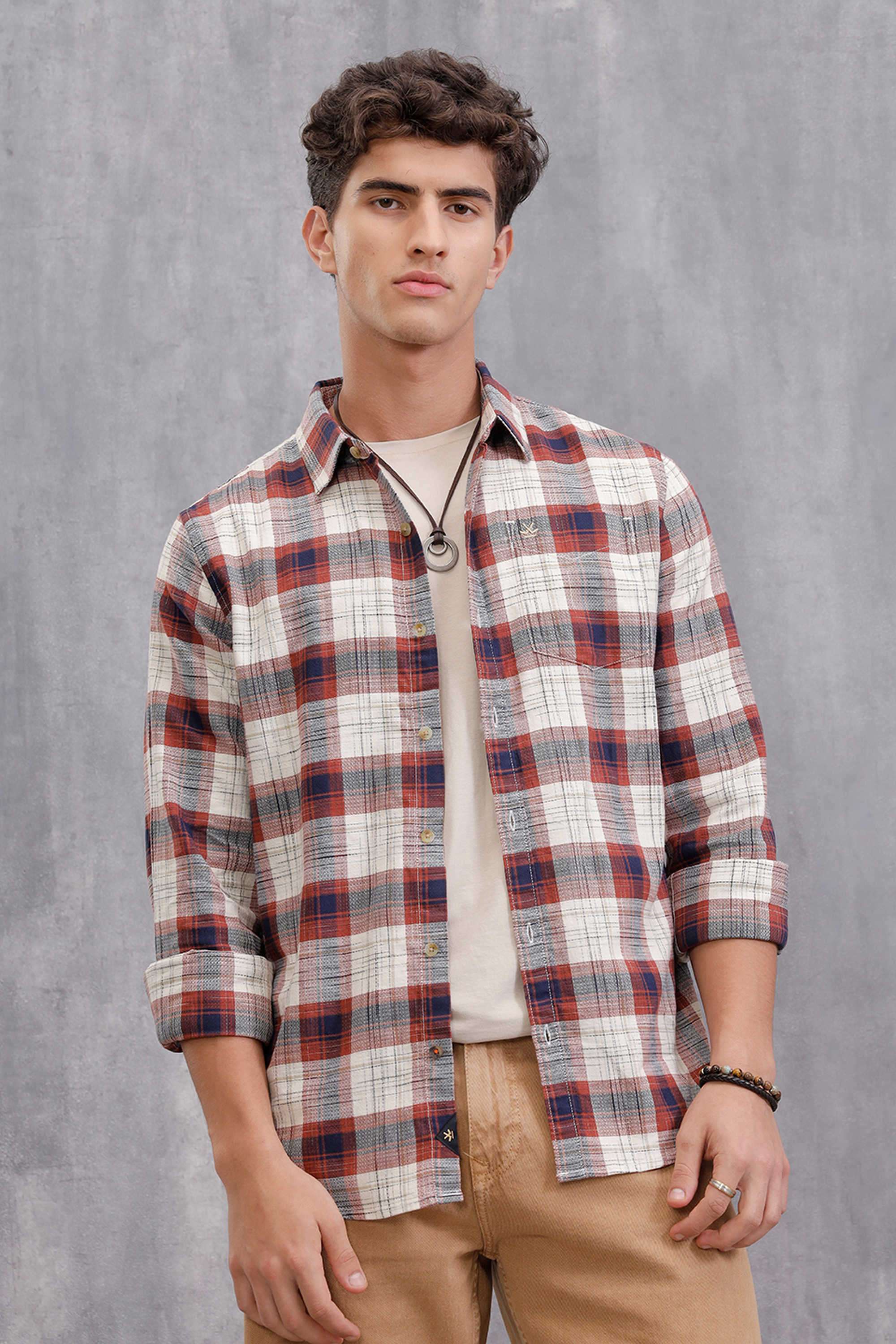 Checks-Cotton-Slim-Fit-Men-s-Casual-Wear-Shirt