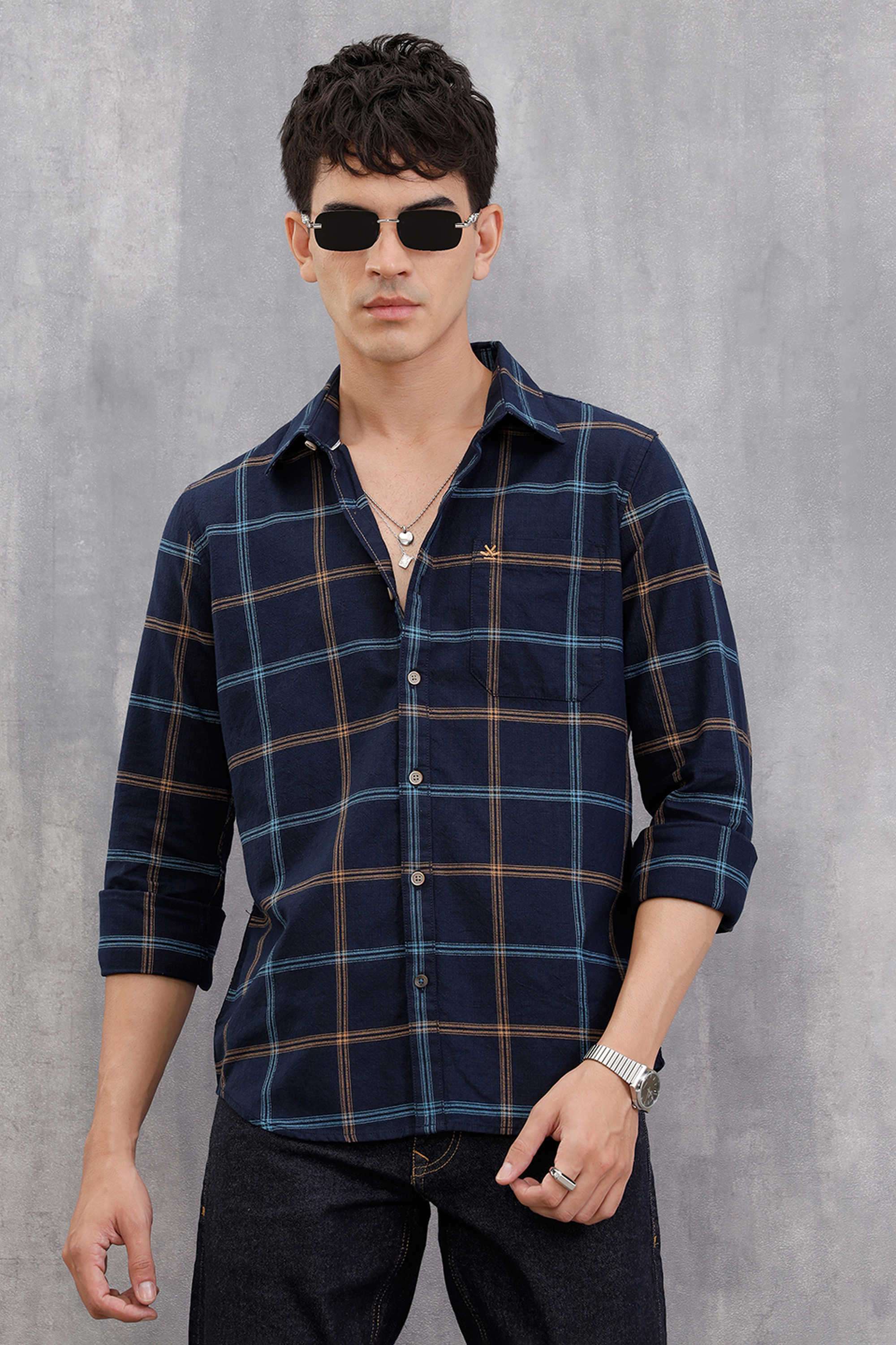 Checks-Cotton-Slim-Fit-Men-s-Casual-Wear-Shirt