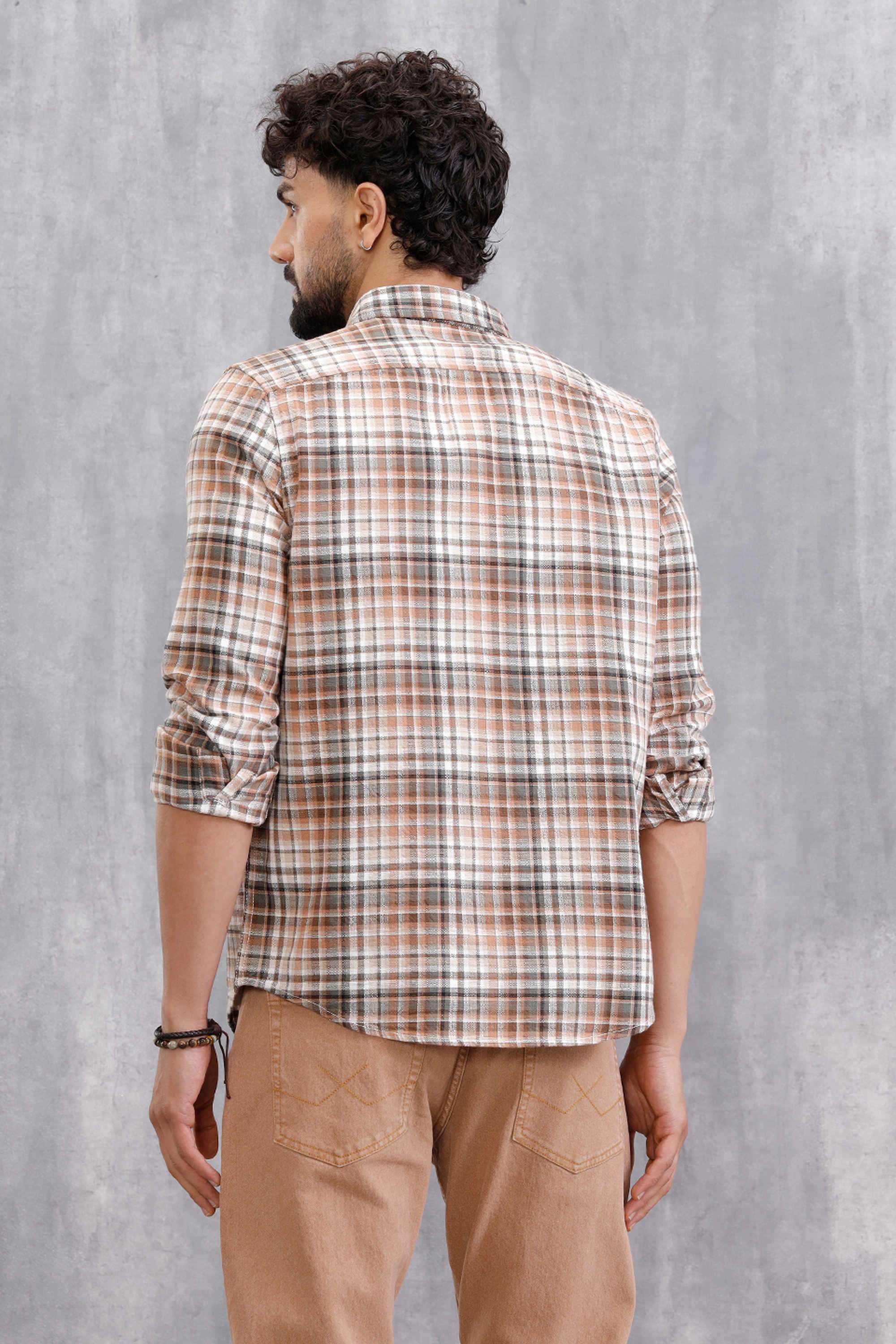 Checks-Cotton-Slim-Fit-Men-s-Casual-Wear-Shirt