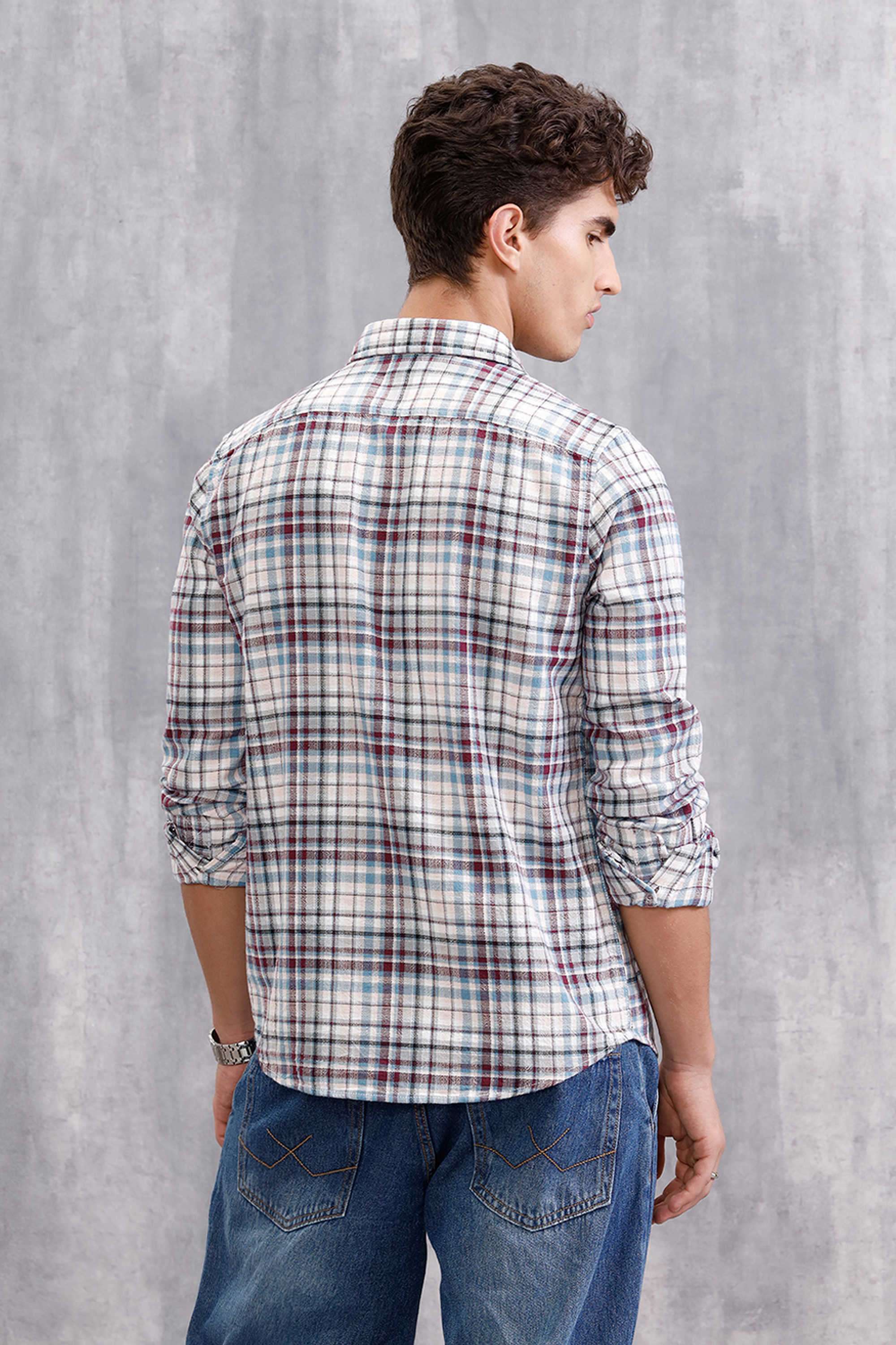 Checks-Cotton-Slim-Fit-Men-s-Casual-Wear-Shirt