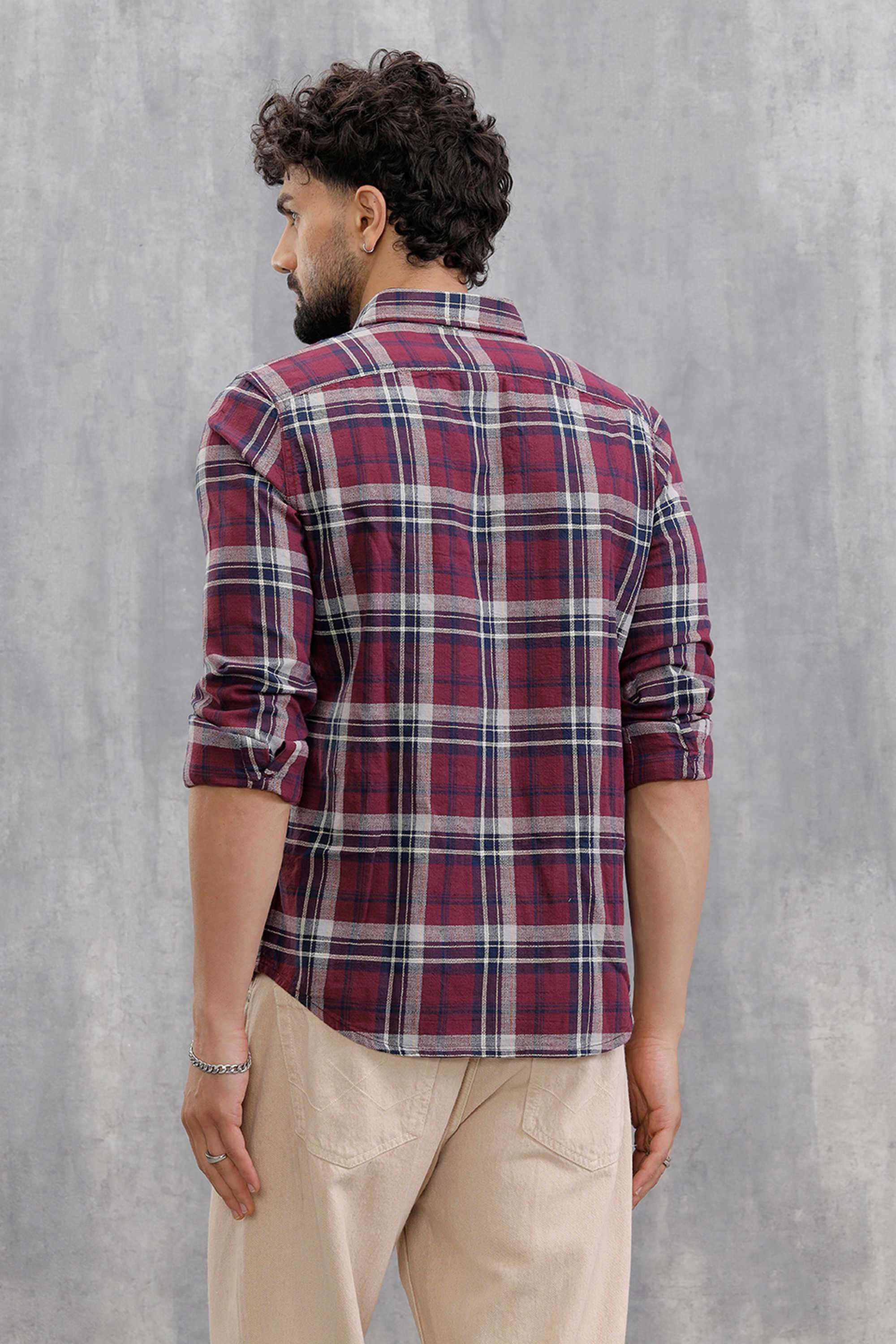 Checks-Cotton-Slim-Fit-Men-s-Casual-Wear-Shirt