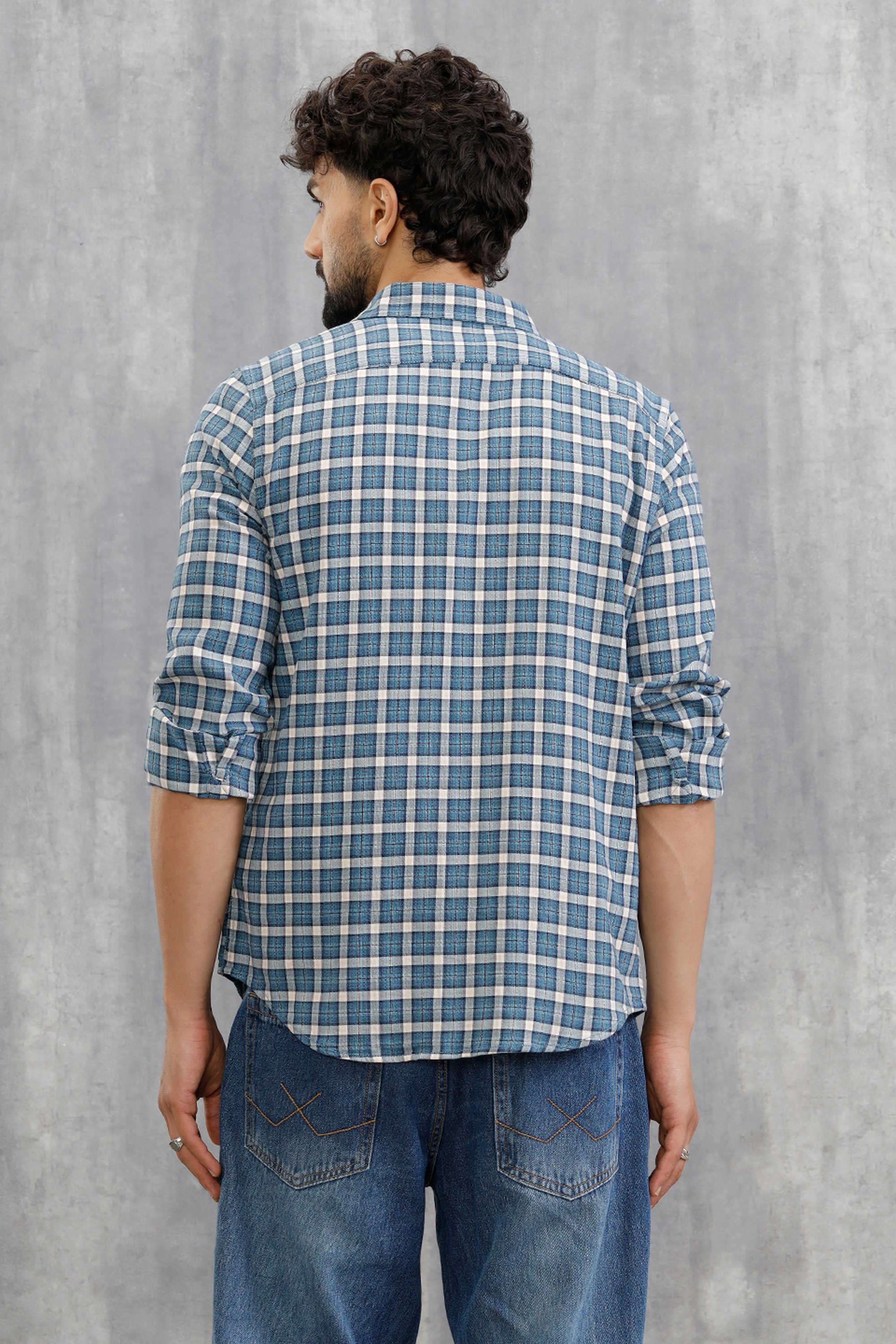 Checks-Cotton-Slim-Fit-Men-s-Casual-Wear-Shirt