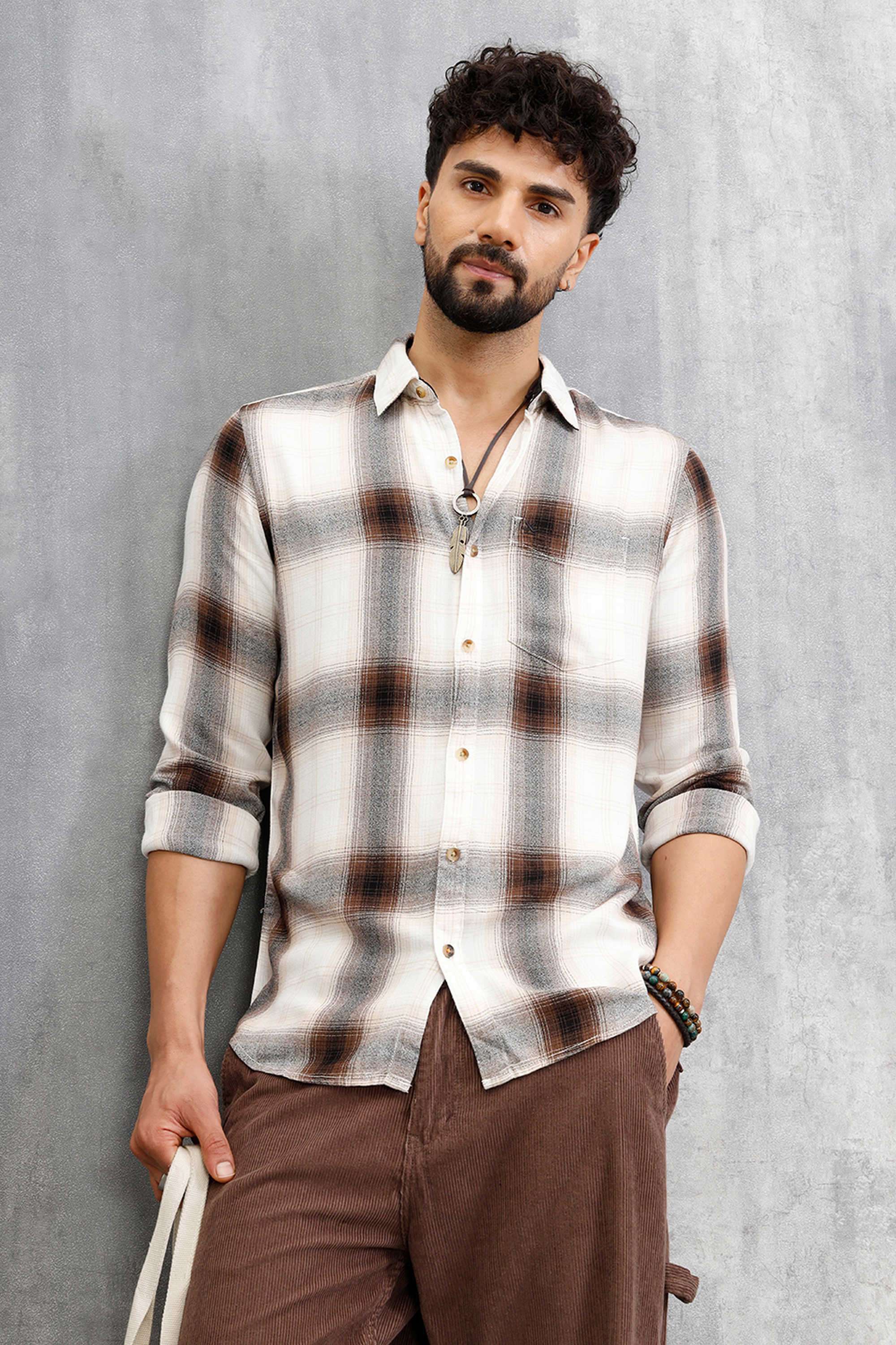Checks-Cotton-Slim-Fit-Men-s-Casual-Wear-Shirt