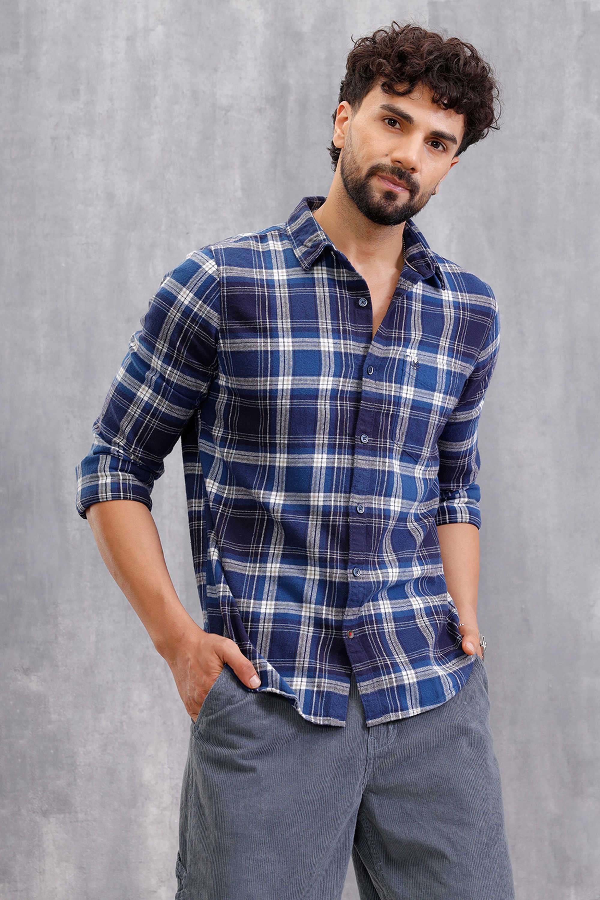 Checks-Cotton-Slim-Fit-Men-s-Casual-Wear-Shirt