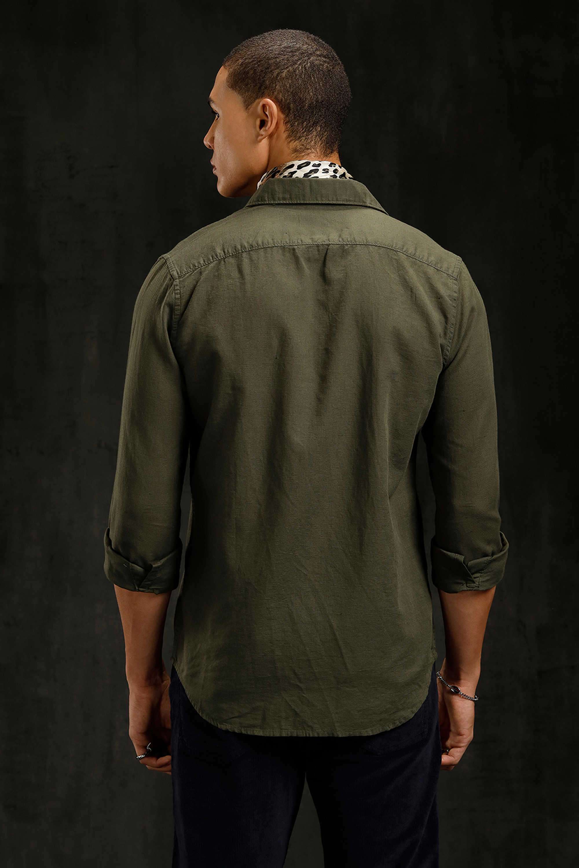 Solid-Cotton-Slim-Fit-Men-s-Casual-Wear-Shirt