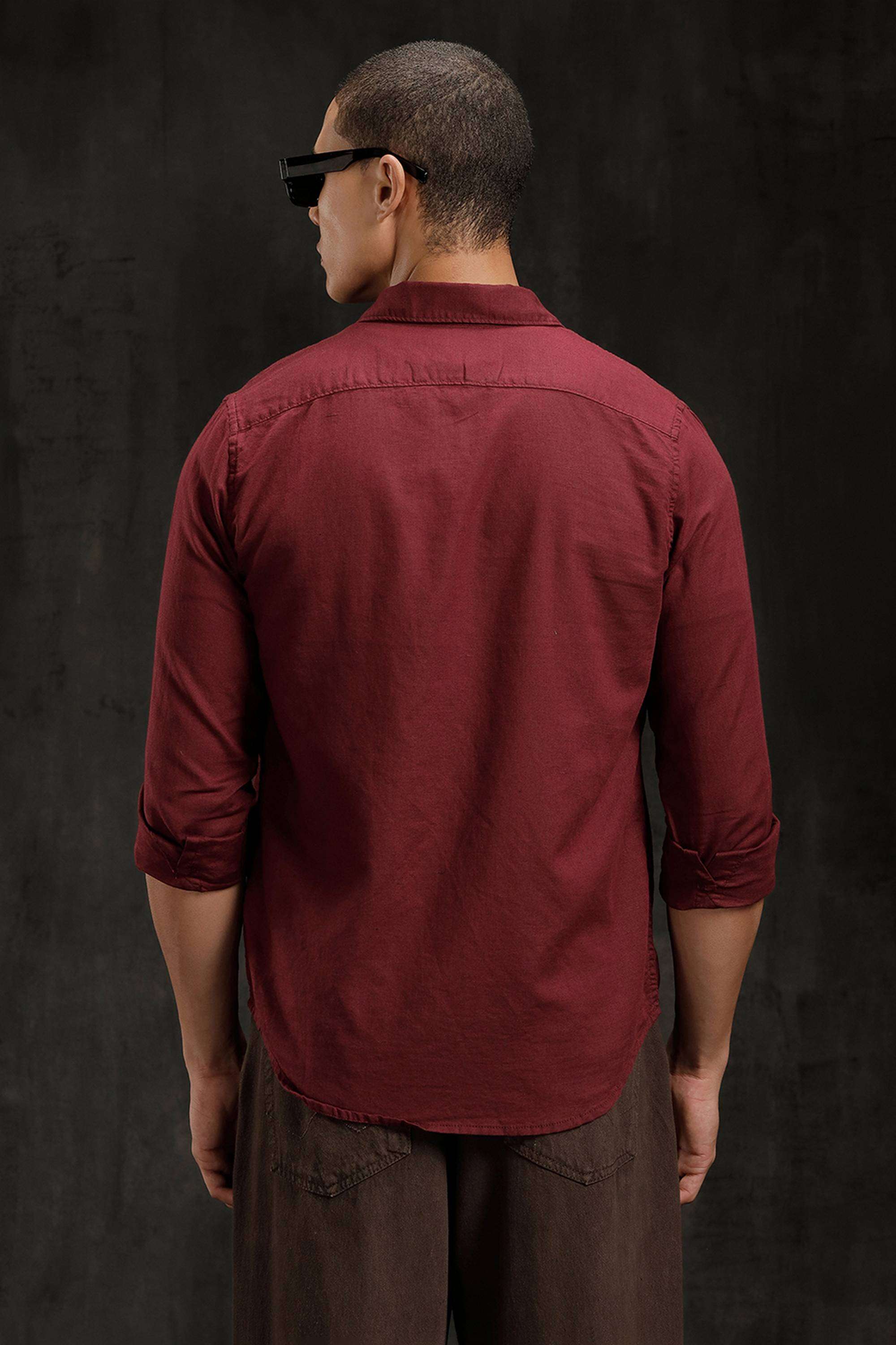 Solid-Cotton-Slim-Fit-Men-s-Shirt