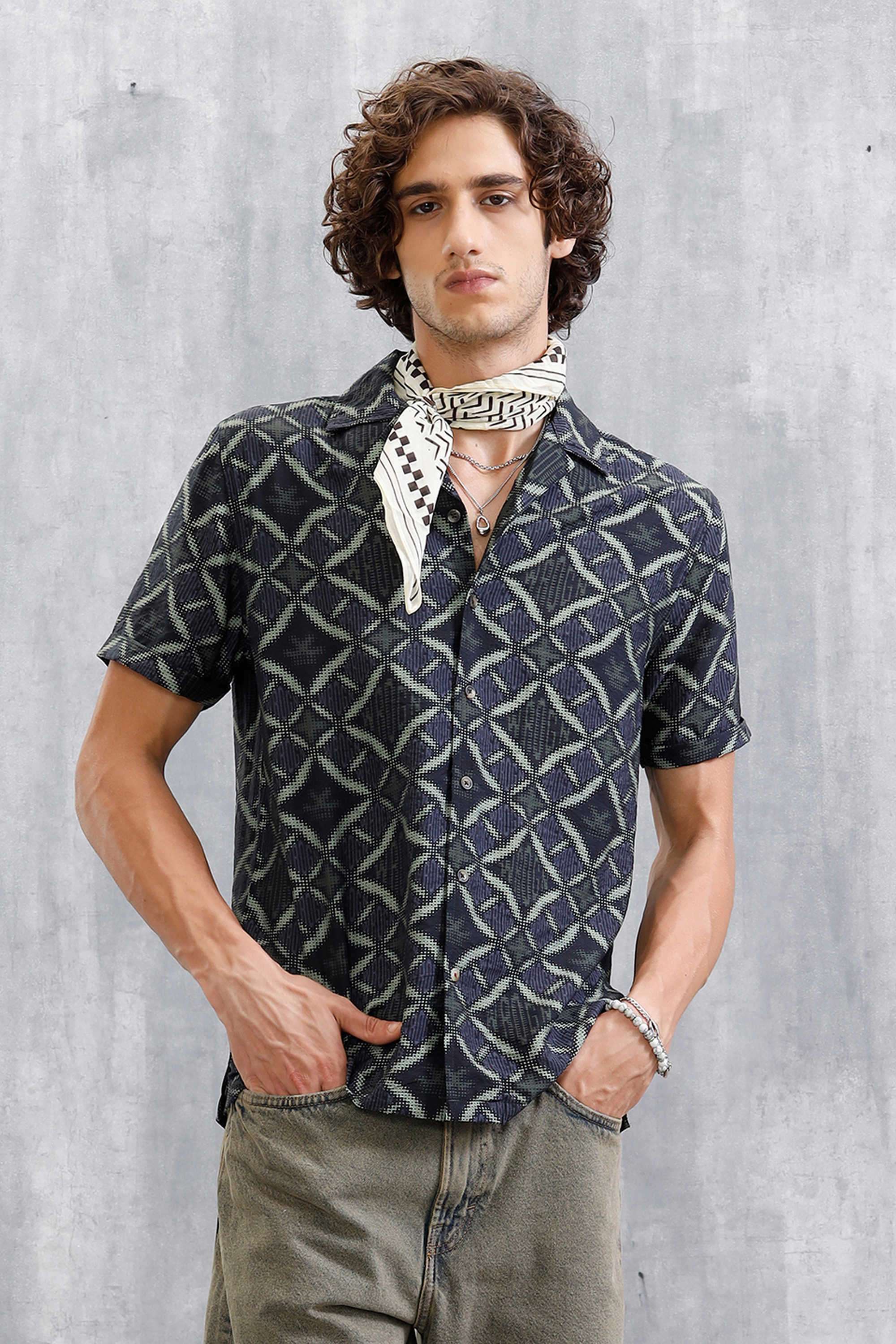 Printed-Nylon-Regular-Fit-Men-s-Casual-Wear-Shirt