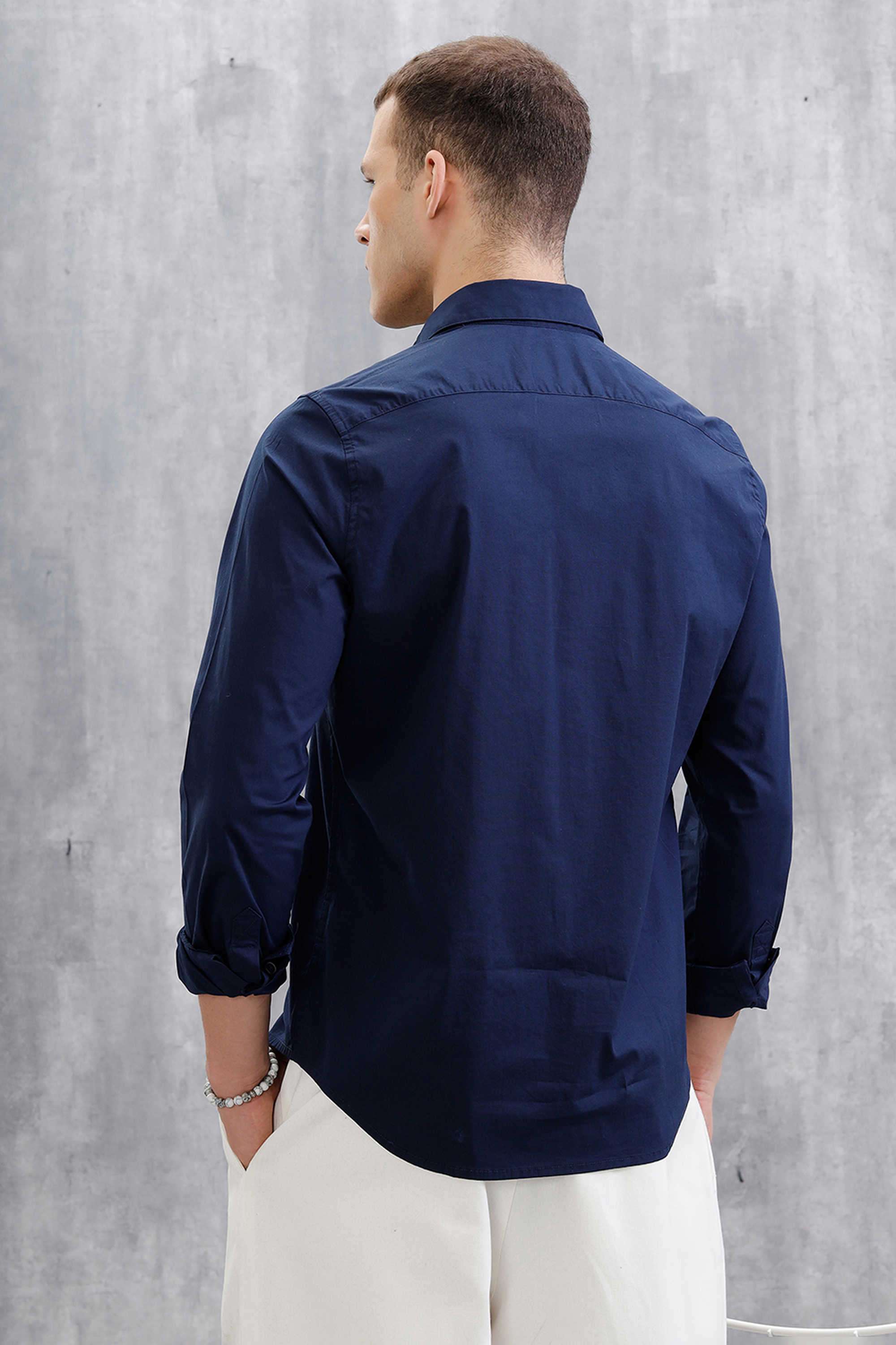 Solid-Cotton-Slim-Fit-Men-s-Casual-Wear-Shirt