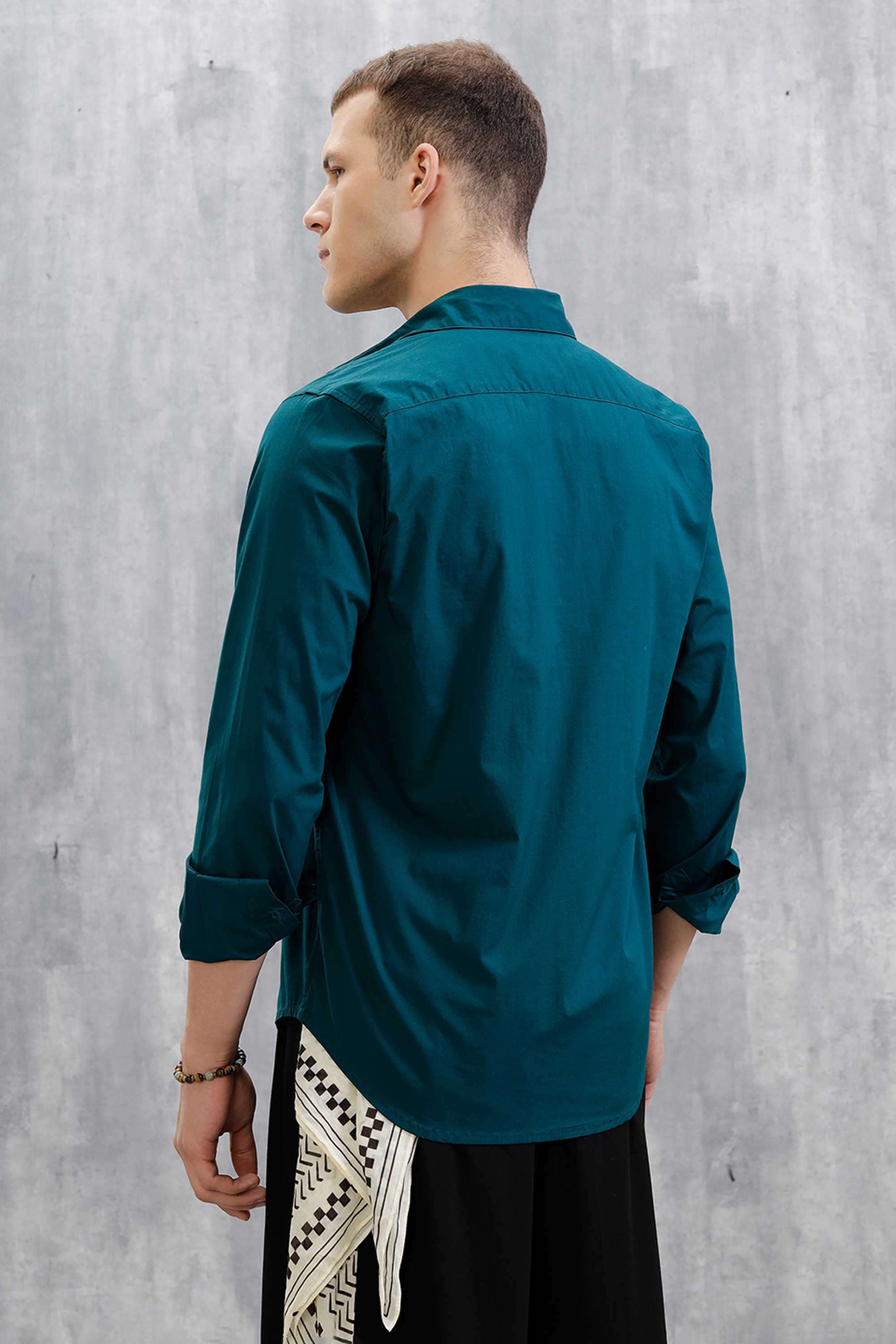 Solid-Cotton-Slim-Fit-Men-s-Casual-Wear-Shirt