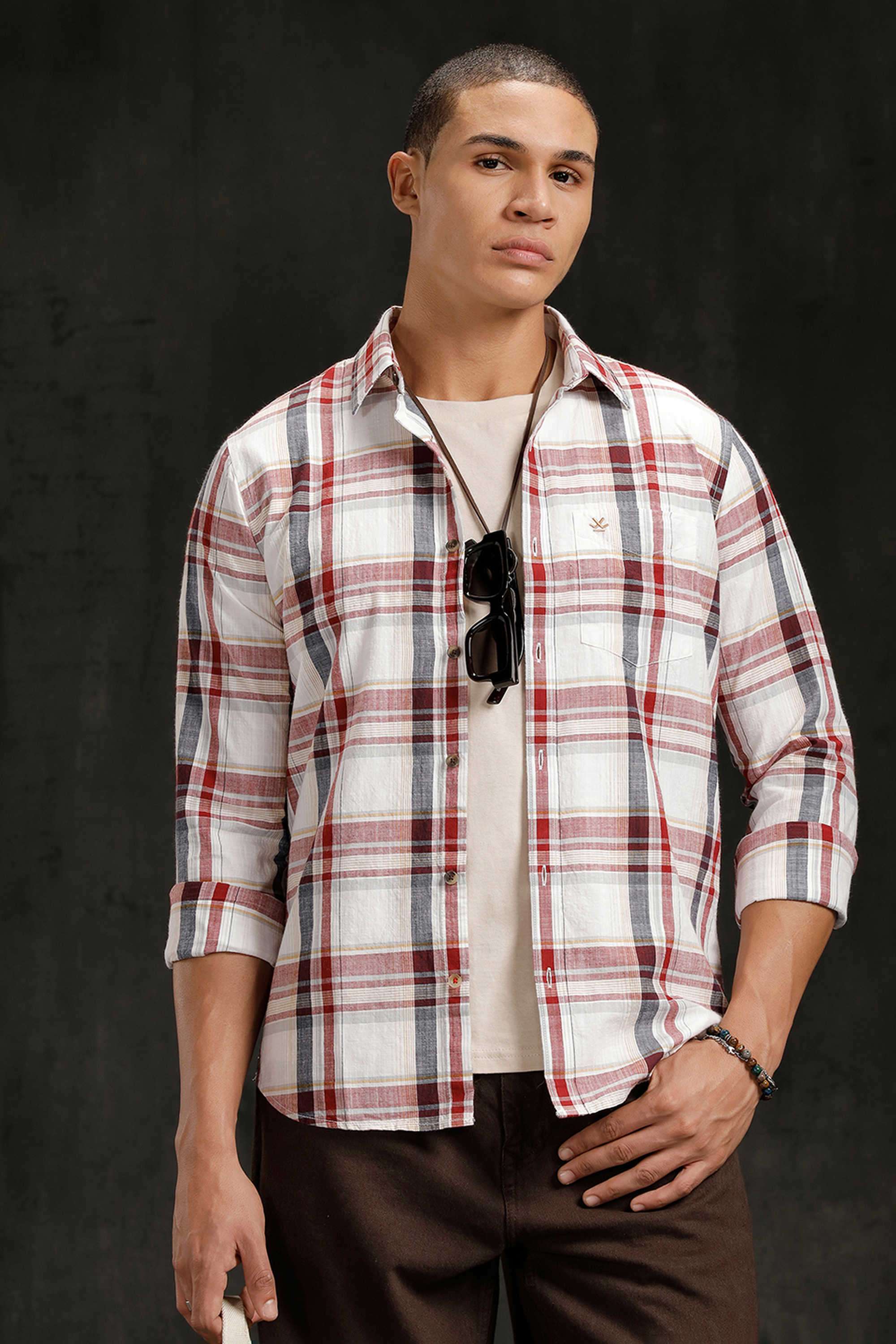 Checks-Cotton-Slim-Fit-Men-s-Casual-Wear-Shirt
