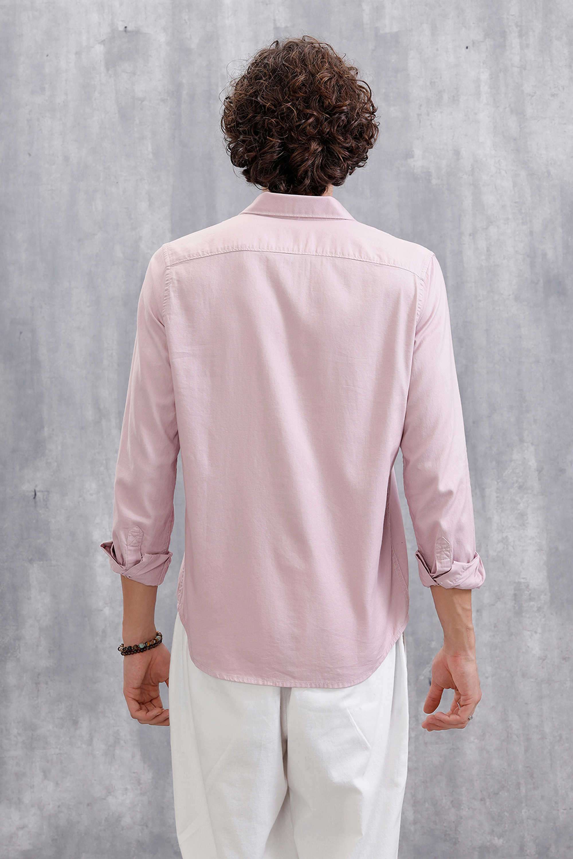 Solid-Cotton-Slim-Fit-Men-s-Casual-Wear-Shirt