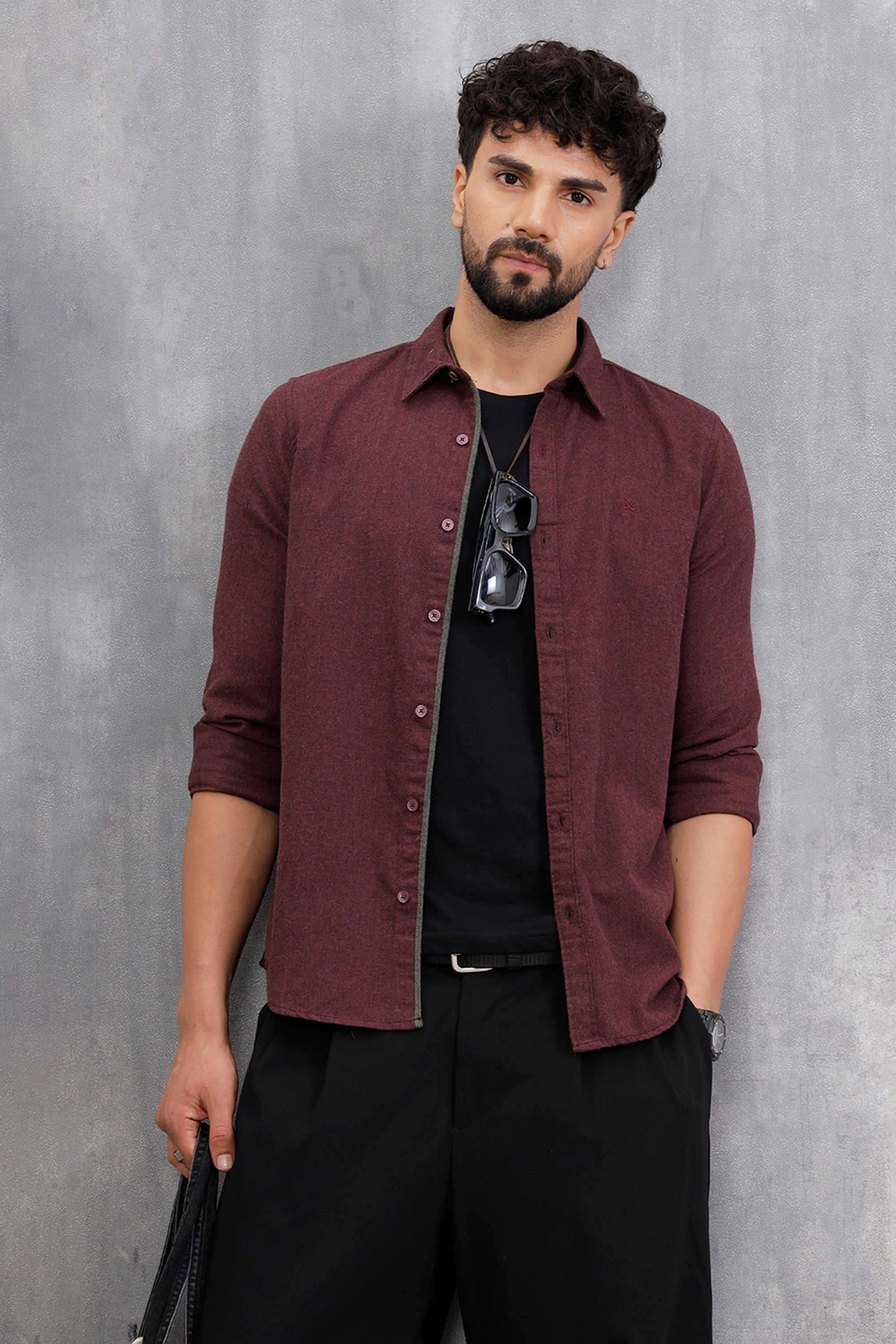 Solid-Cotton-Slim-Fit-Men-s-Casual-Wear-Shirt