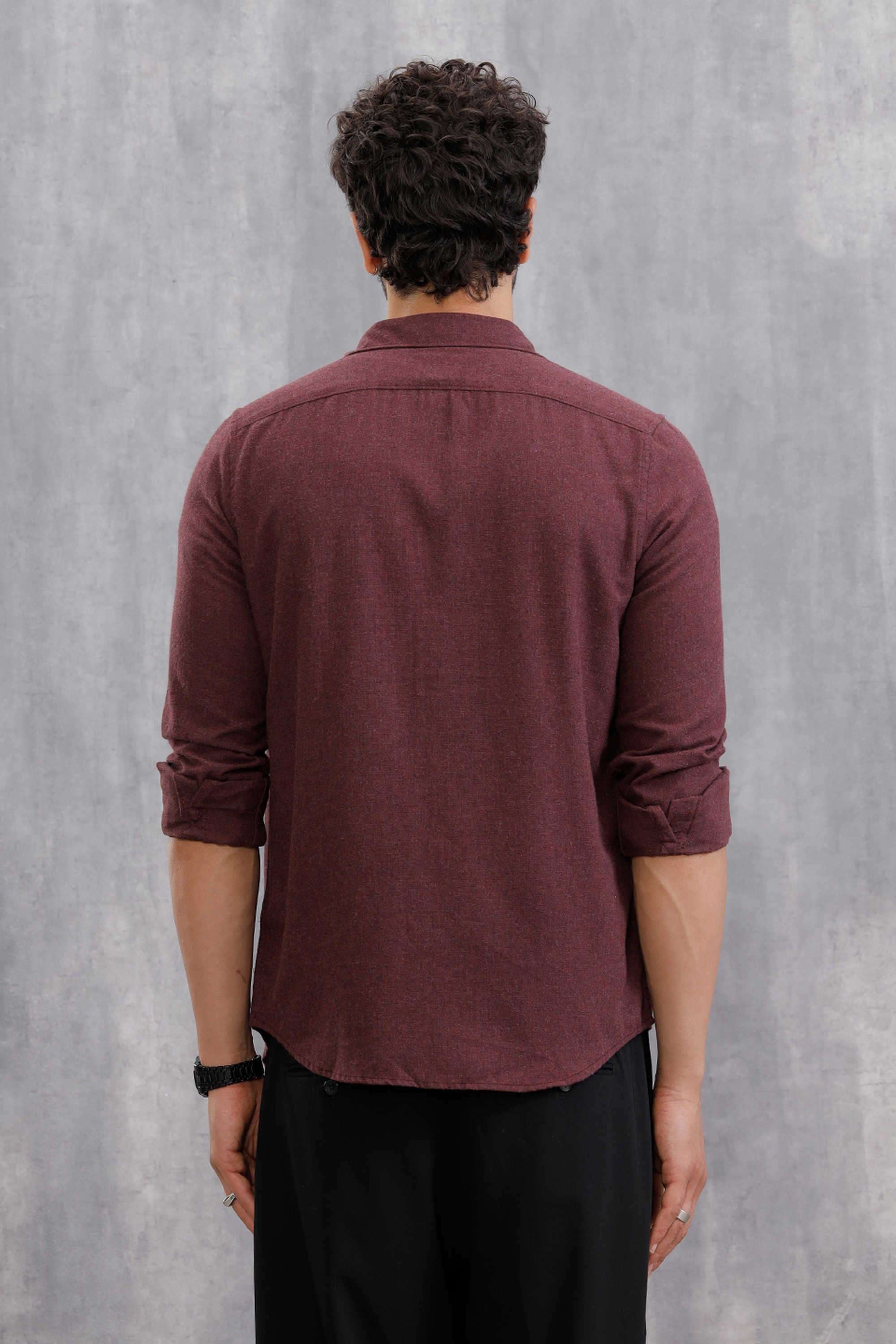 Solid-Cotton-Slim-Fit-Men-s-Casual-Wear-Shirt