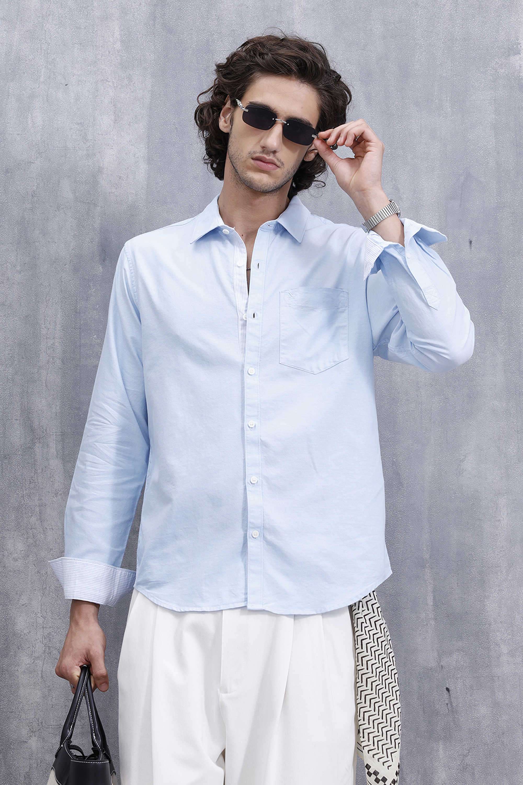 Solid-Cotton-Slim-Fit-Men-s-Casual-Wear-Shirt