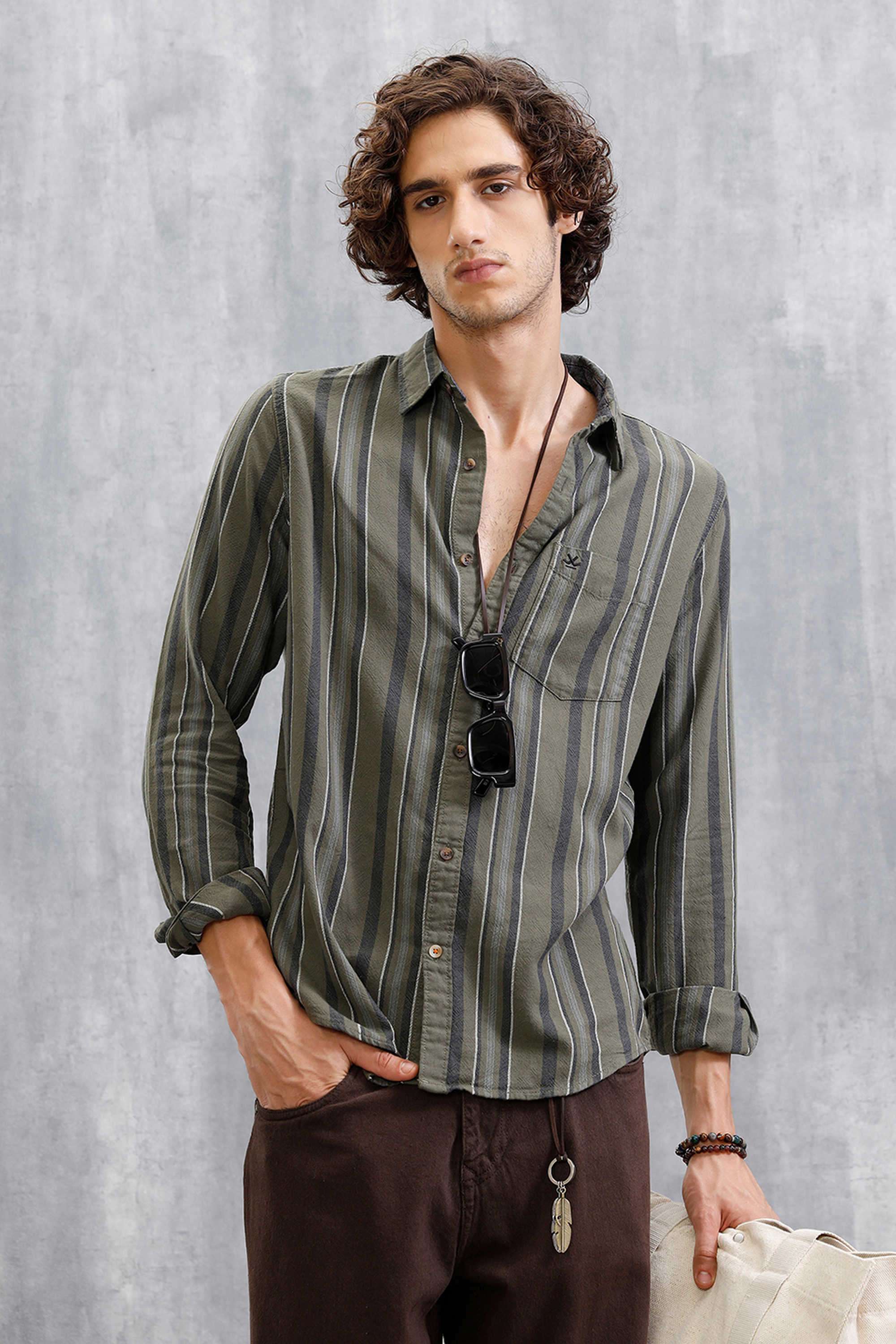 Stripes-Cotton-Slim-Fit-Men-s-Casual-Wear-Shirt