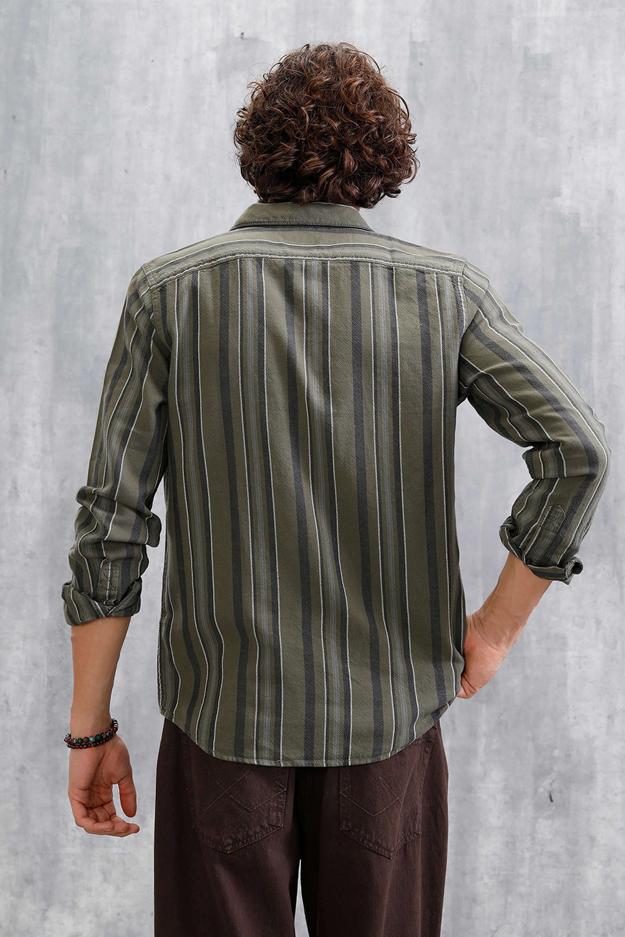 Stripes-Cotton-Slim-Fit-Men-s-Casual-Wear-Shirt