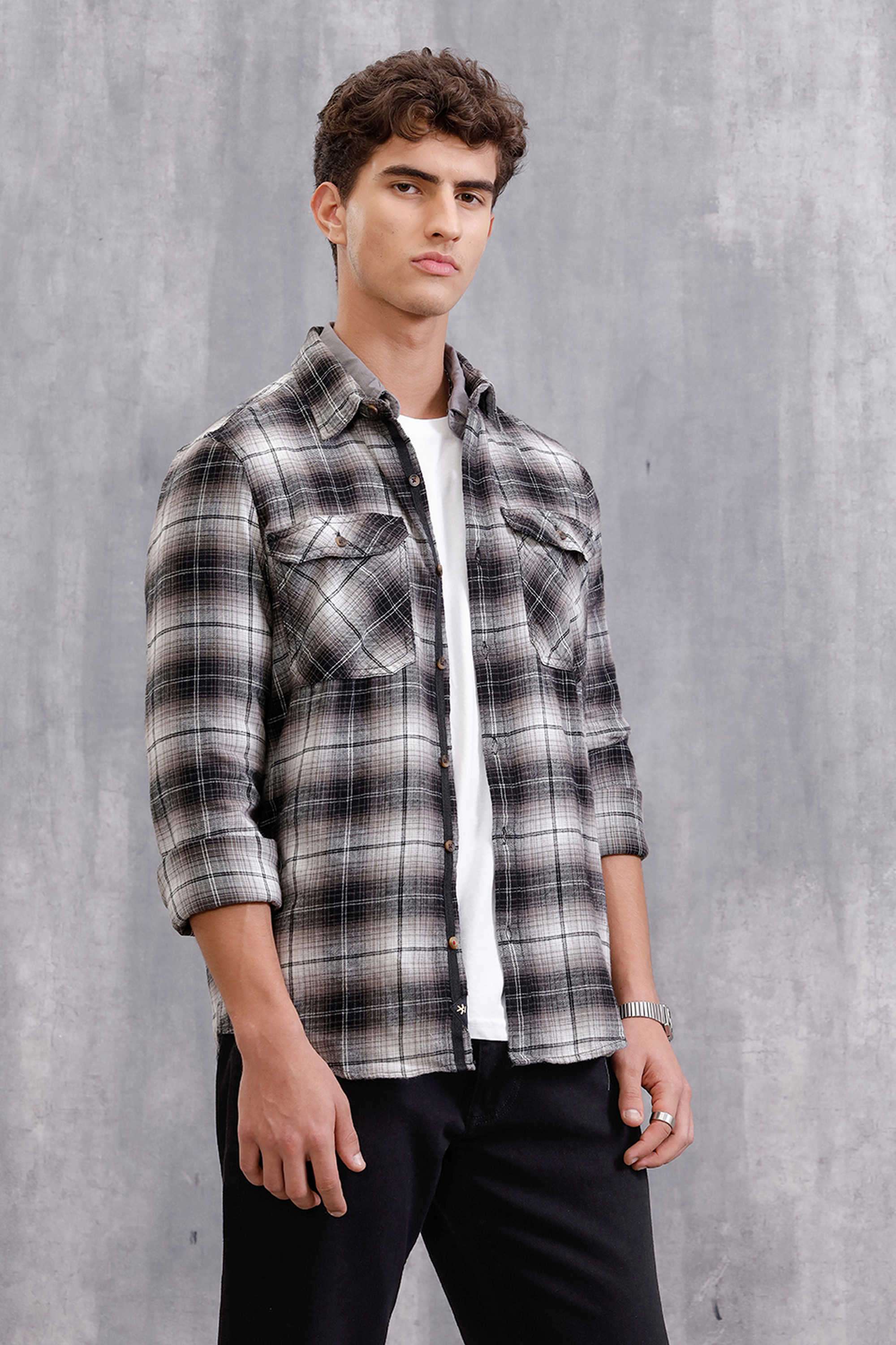 Checks-Cotton-Slim-Fit-Men-s-Casual-Wear-Shirt