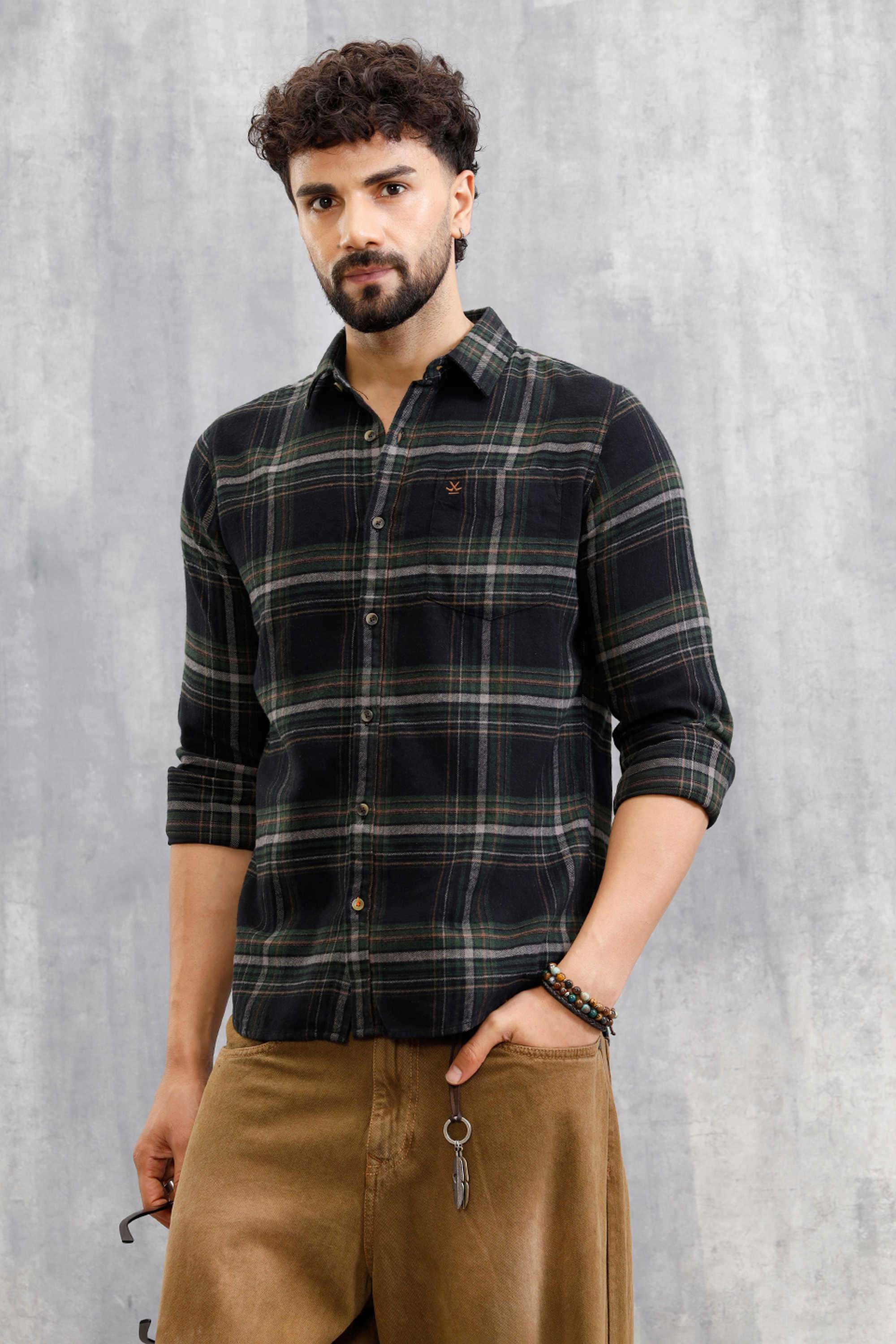 Checks-Cotton-Slim-Fit-Men-s-Casual-Wear-Shirt