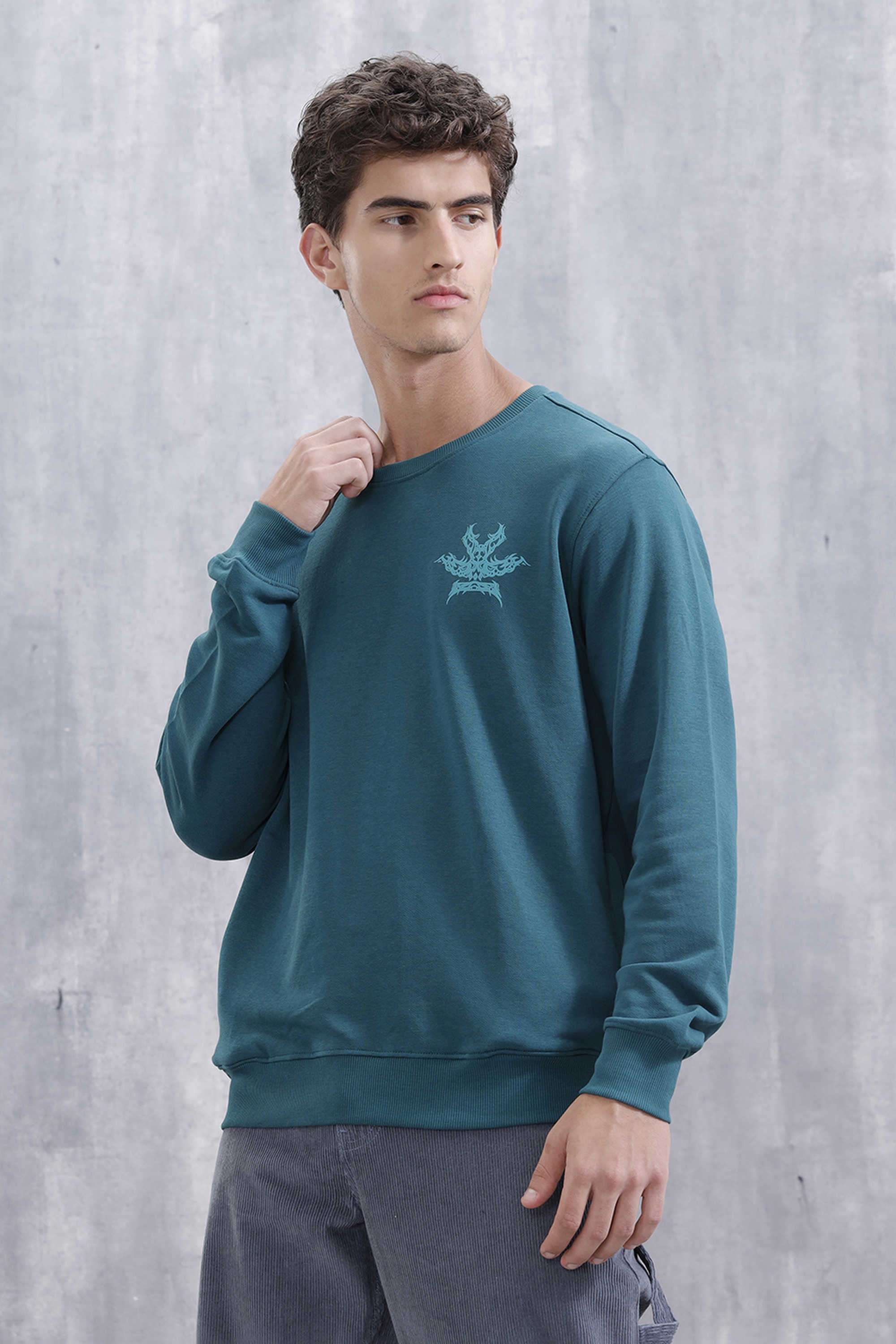 Printed-Fleece-Round-Neck-Men-s-Sweatshirt