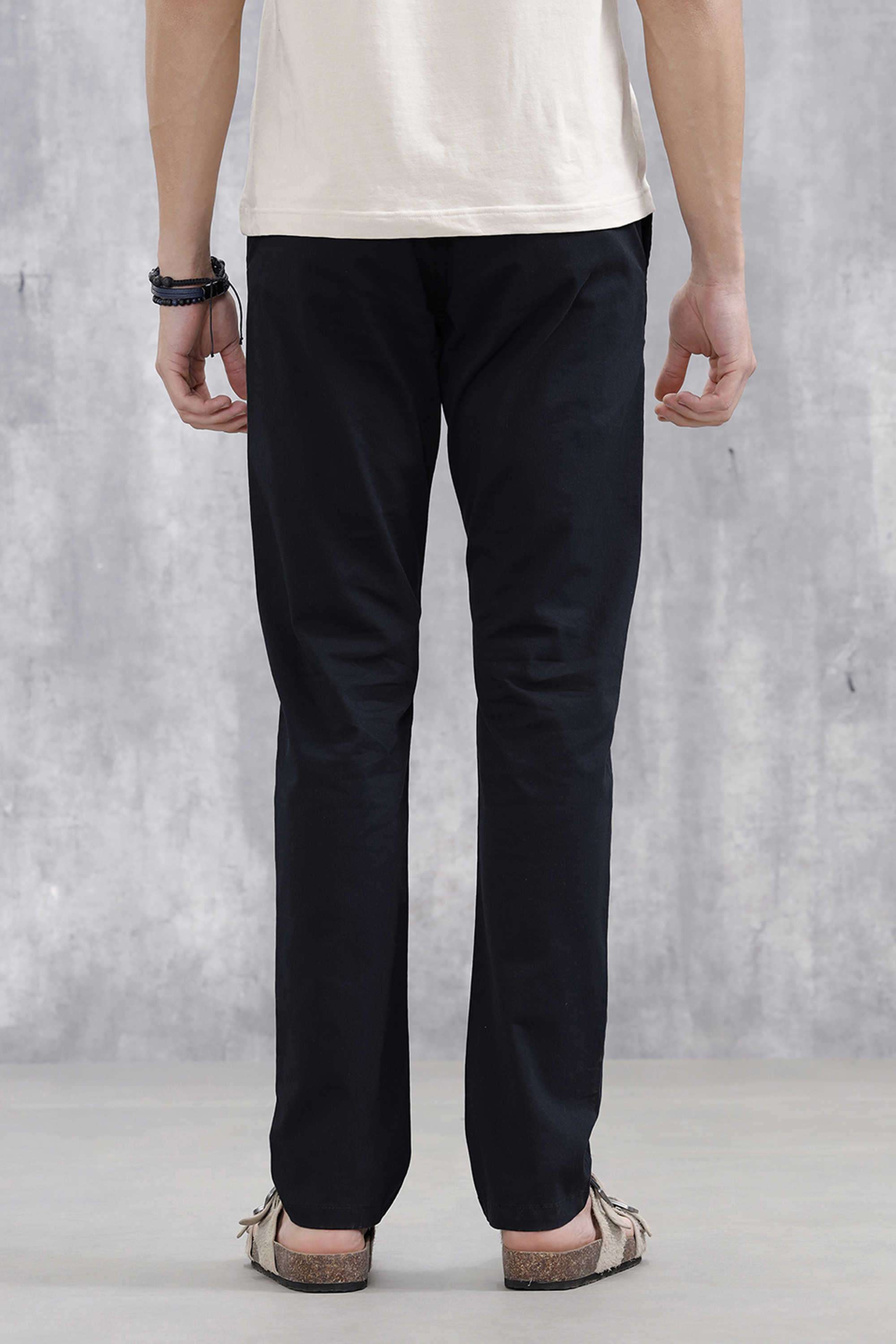 Solid-Cotton-Slim-Fit-Men-s-Casual-Trousers