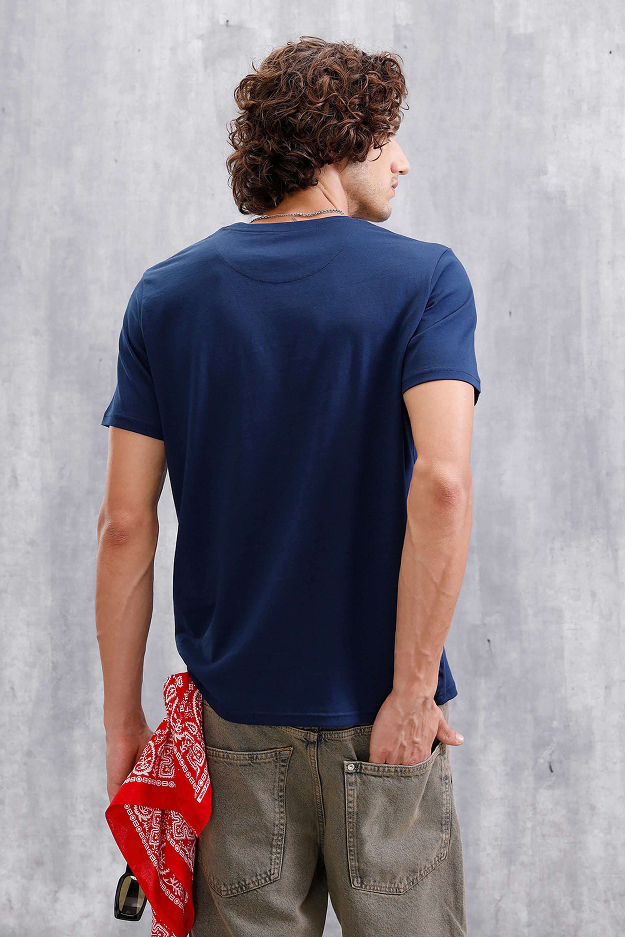 Solid-Cotton-Round-Neck-Men-s-T-Shirt