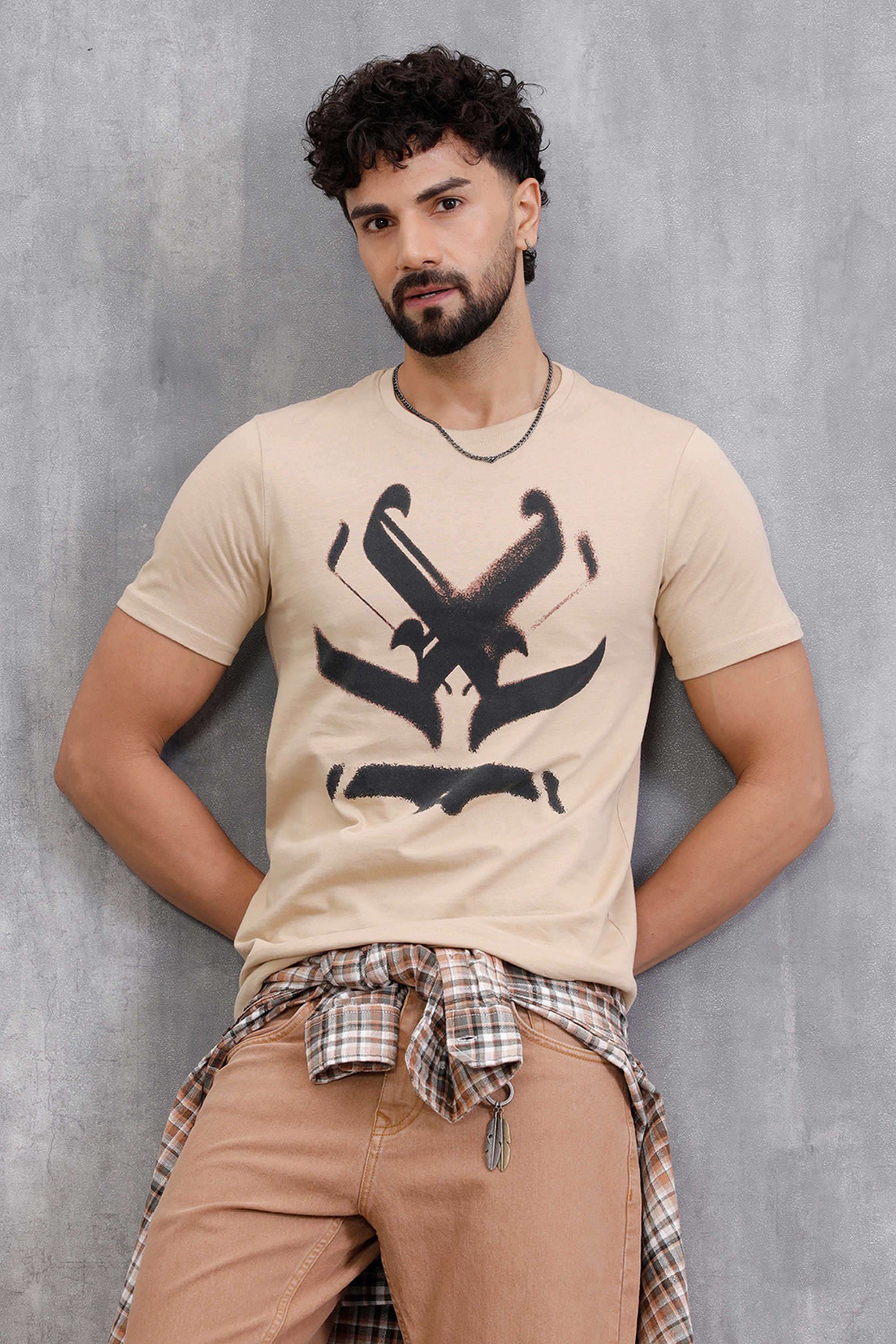 Solid-Cotton-Round-Neck-Men-s-T-Shirt