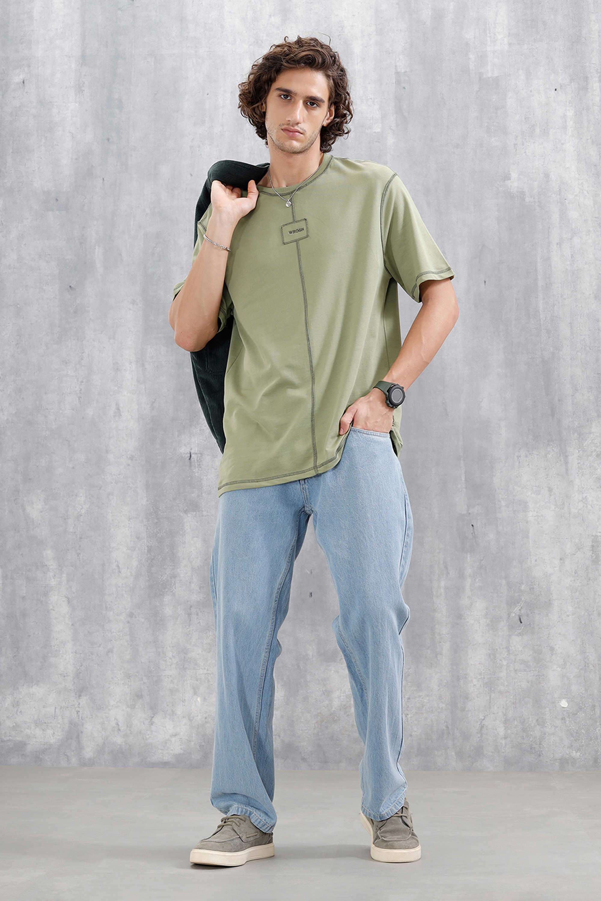 Solid-Cotton-Round-Neck-Men-s-T-Shirt