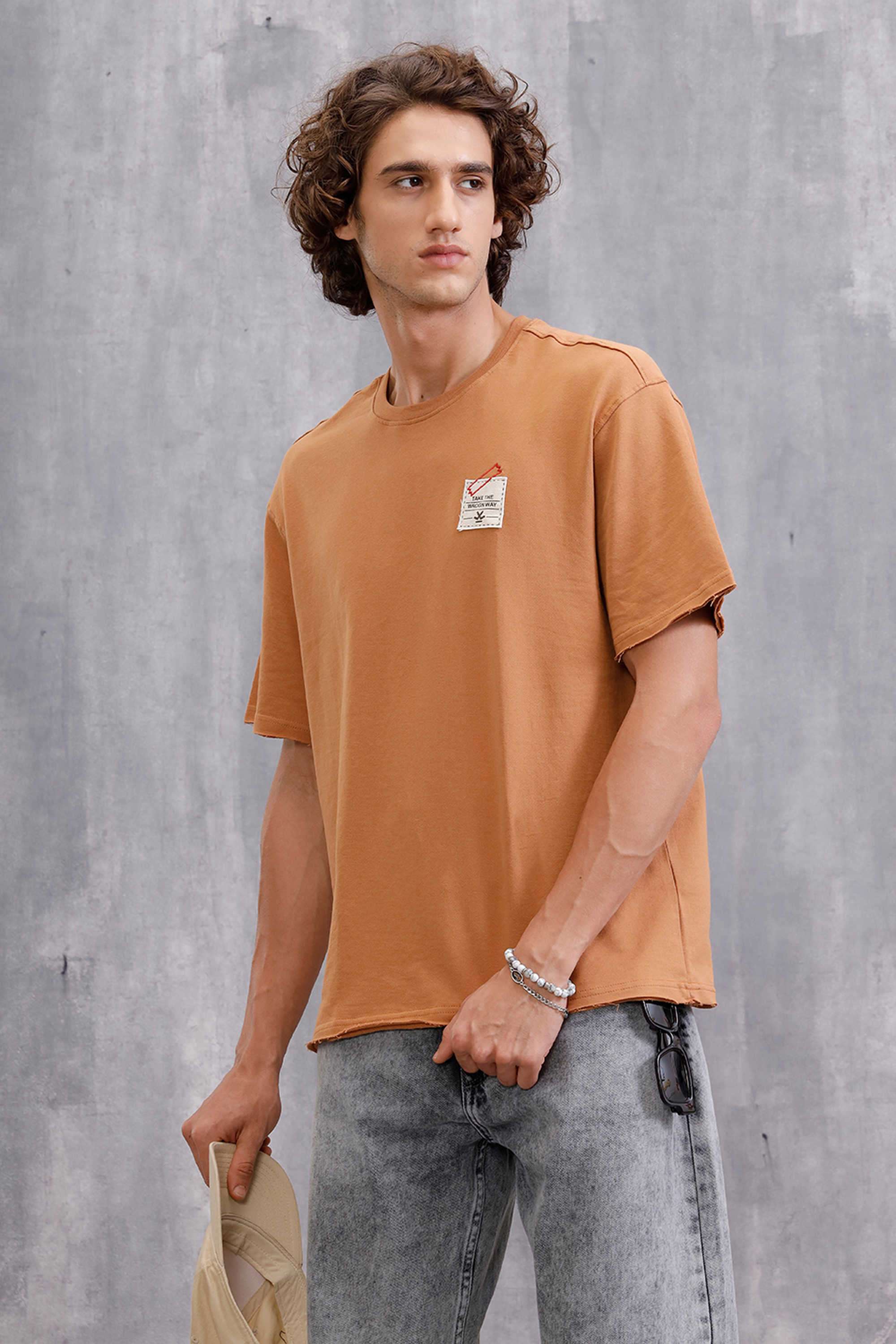 Solid-Cotton-Round-Neck-Men-s-T-Shirt