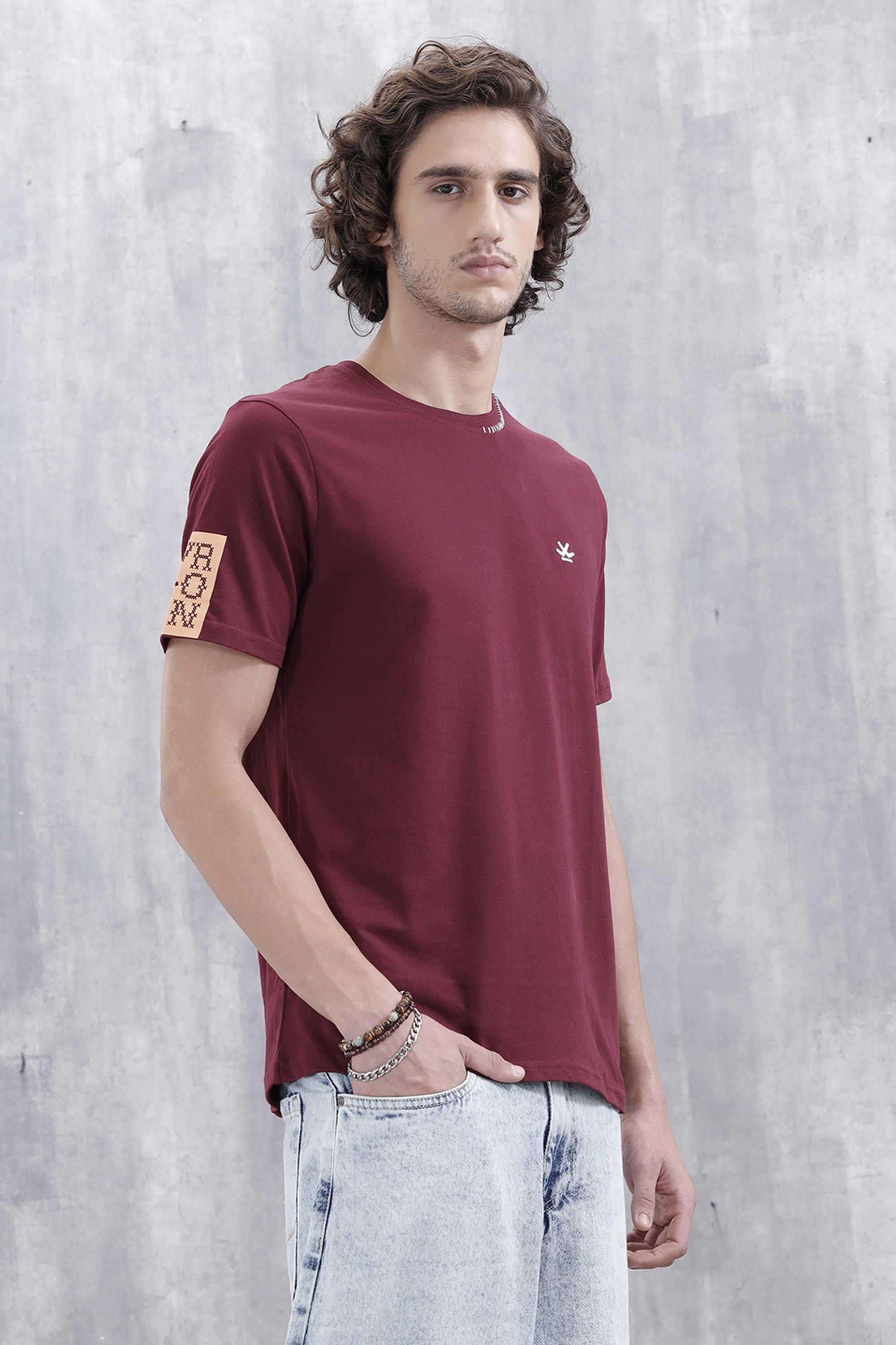 Solid-Cotton-Round-Neck-Men-s-T-Shirt