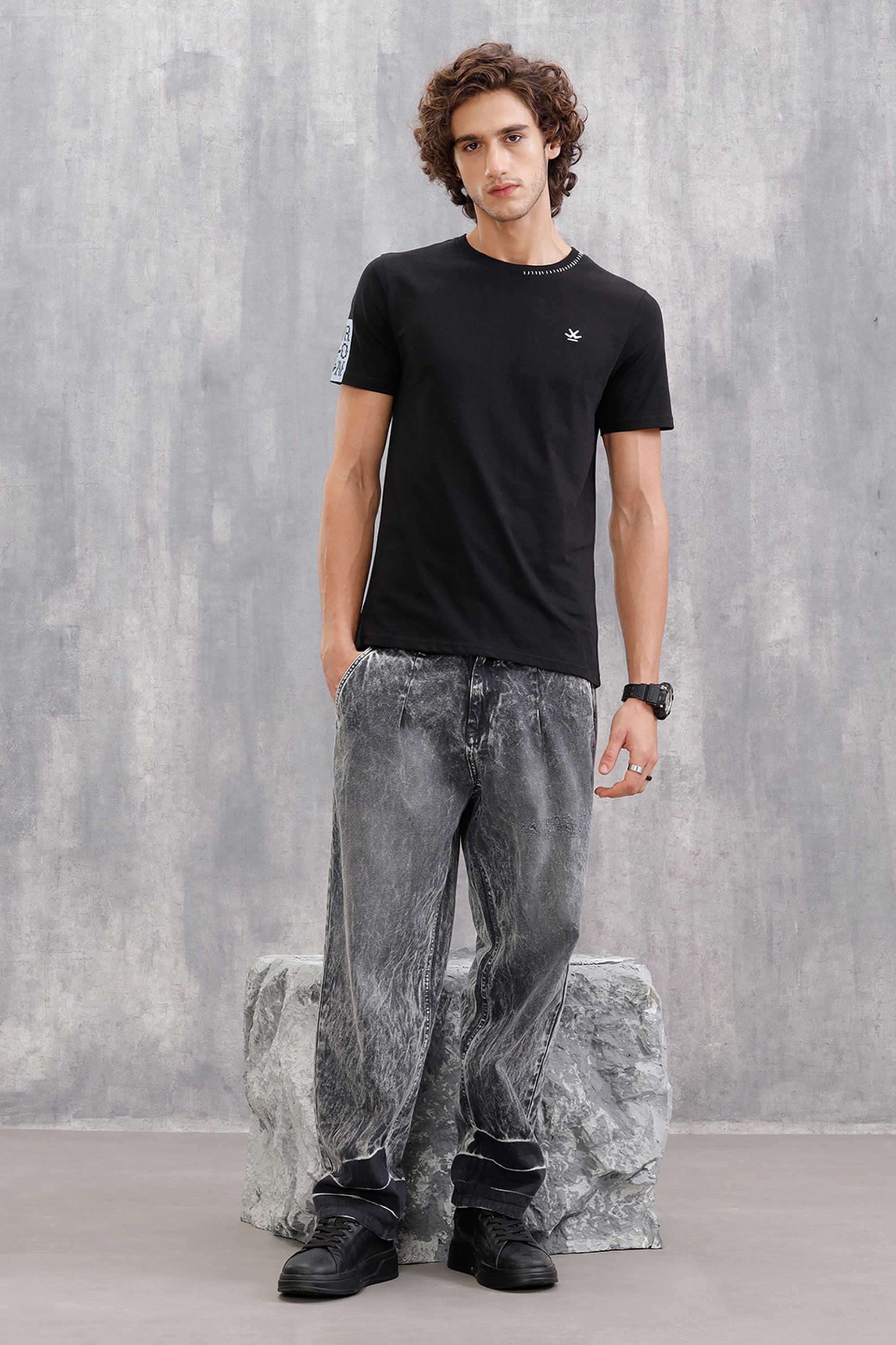 Solid-Cotton-Round-Neck-Men-s-T-Shirt