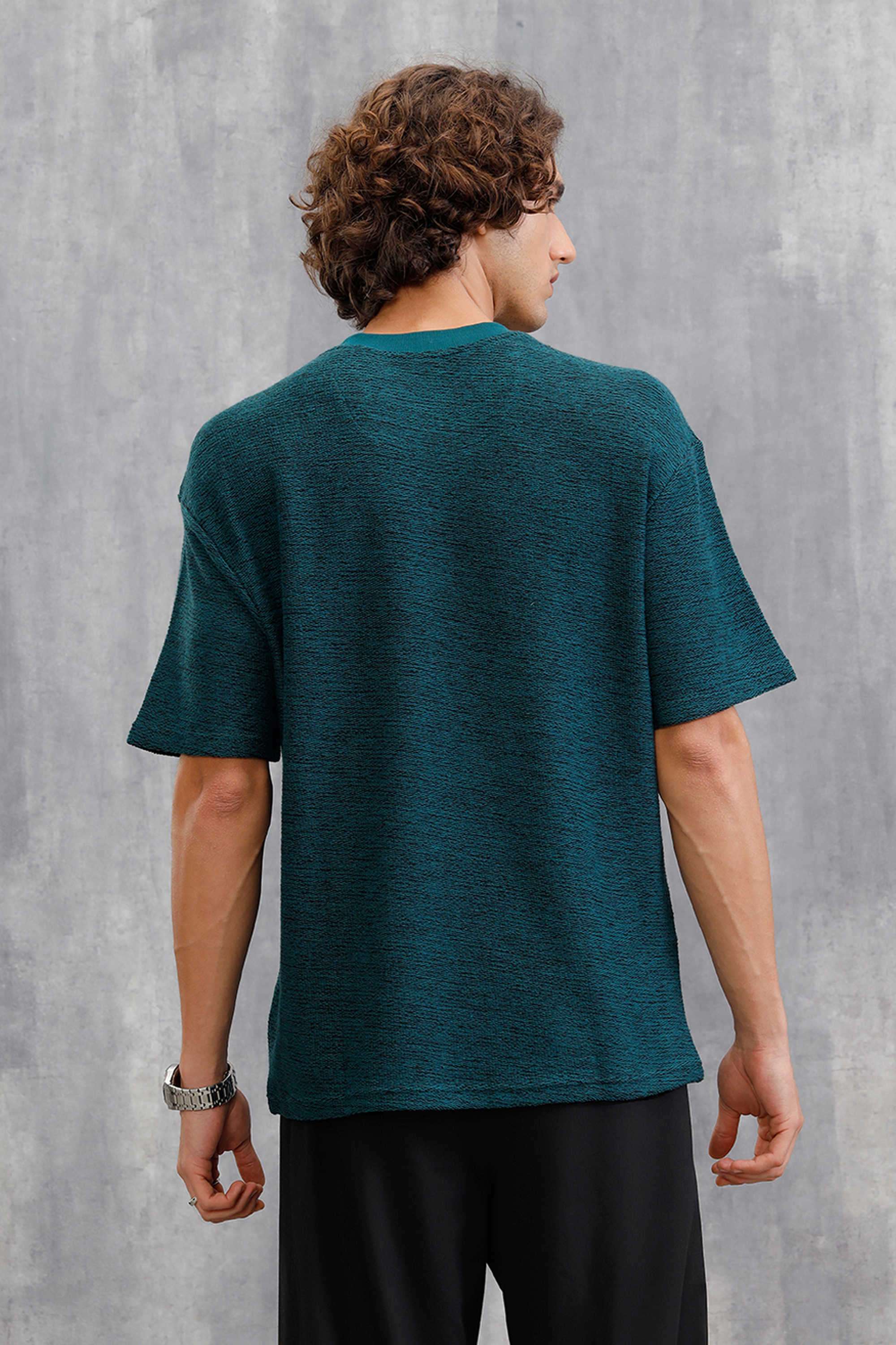 Textured-Cotton-Round-Neck-Men-s-T-Shirt
