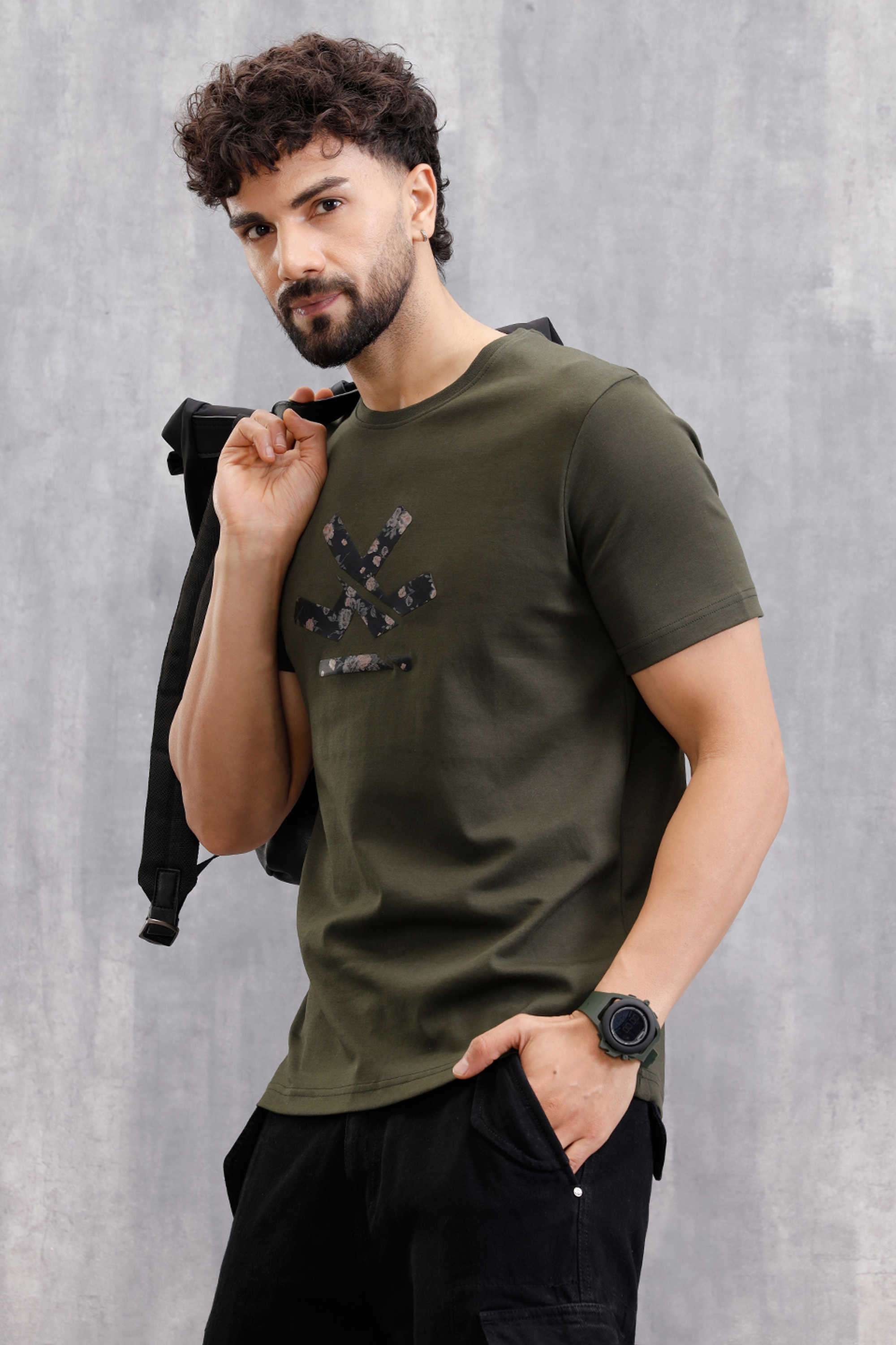 Solid-Cotton-Round-Neck-Men-s-T-Shirt