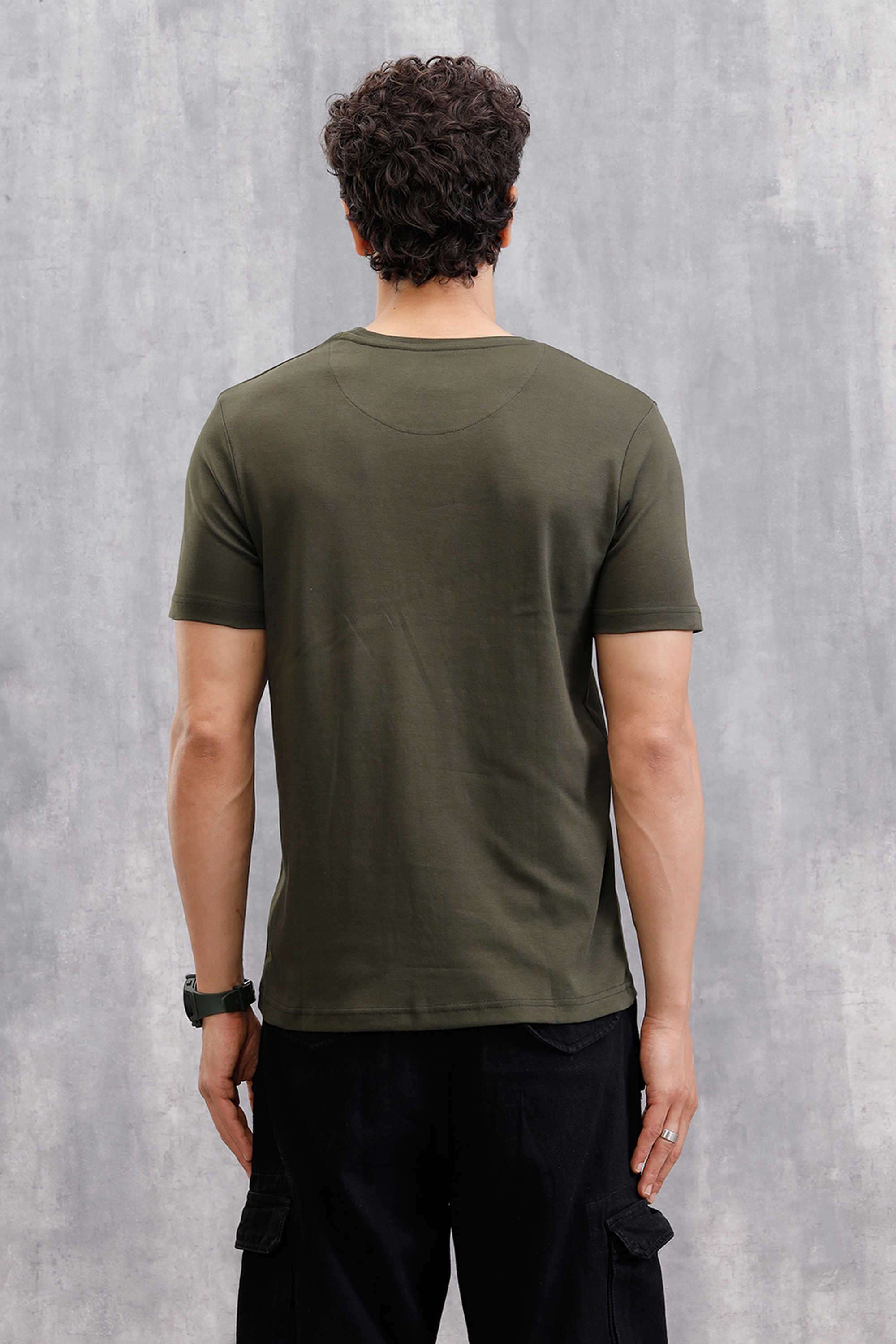 Solid-Cotton-Round-Neck-Men-s-T-Shirt
